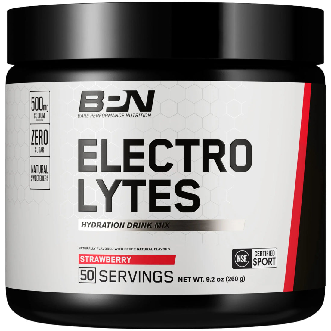 BARE PERFORMANCE NUTRITION BPN Electrolytes Hydration Drink Mix | Sugar Free Electrolyte Powder | 500mg Sodium per Serving | Naturally Sweetened | Strawberry, 50 Servings BARE PERFORMANCE NUTRITION uk supplements