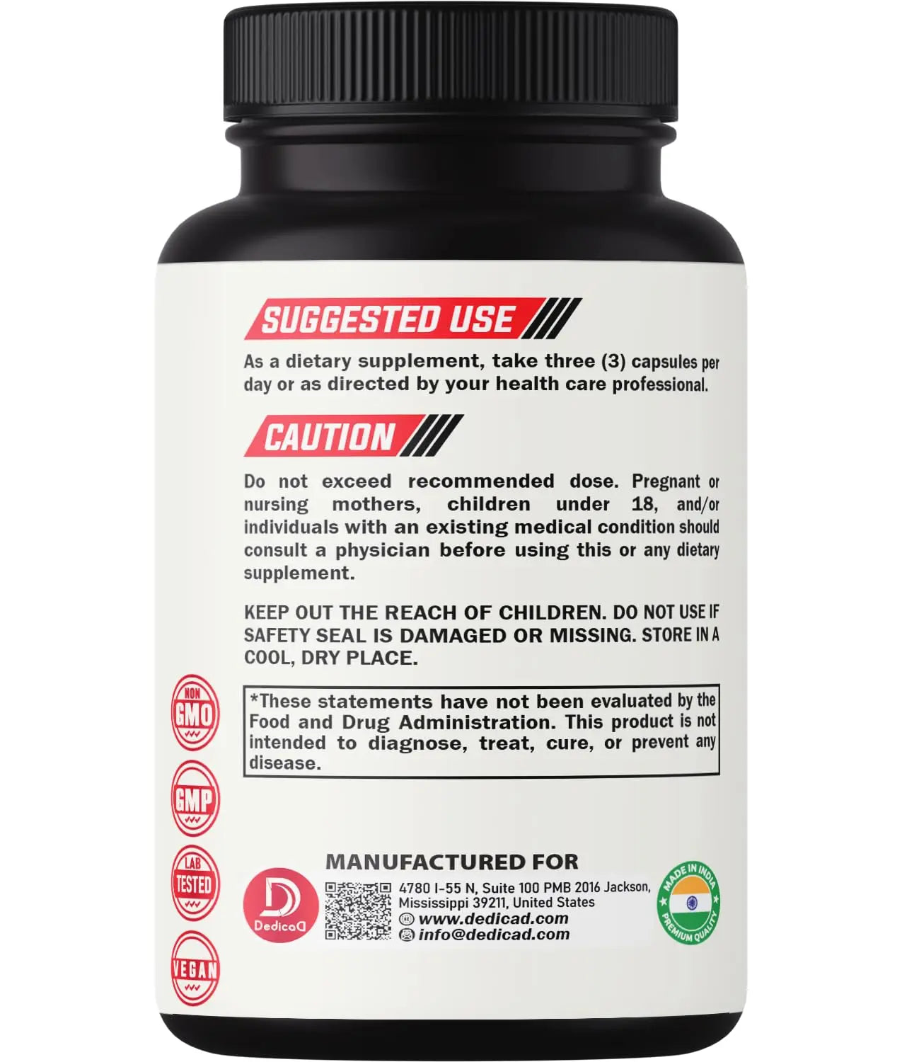 DEDICAD Sweet Wormwood Capsules 1500mg with Black Walnut & Cloves - 240 Vegan Capsules - Artemisia Annua Supplement for Immunity DEDICAD Au supplements