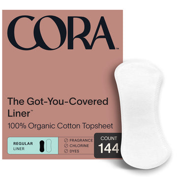 Cora Period Regular Liners | 100% Organic Cotton Topsheet | Ultra Thin, Quick Absorbency Cora Au supplements
