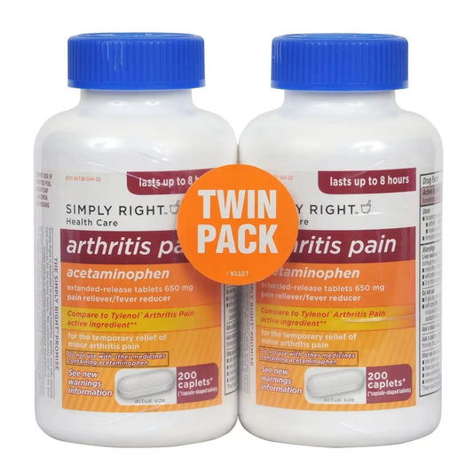 Arthritis Pain Reliever, Extended Release, Acetaminophen 650 mg, 400 Caplets Member's MarkAu supplements
