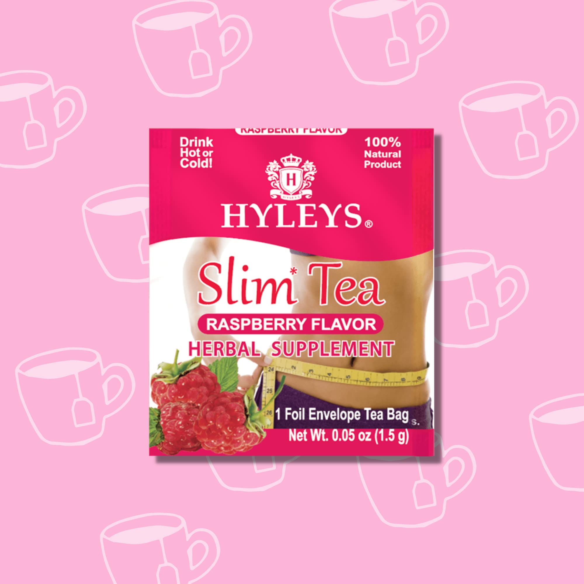 Hyleys Slim Tea Raspberry Flavor - Weight Loss Herbal Supplement Cleanse and Detox HYLEYS Au supplements