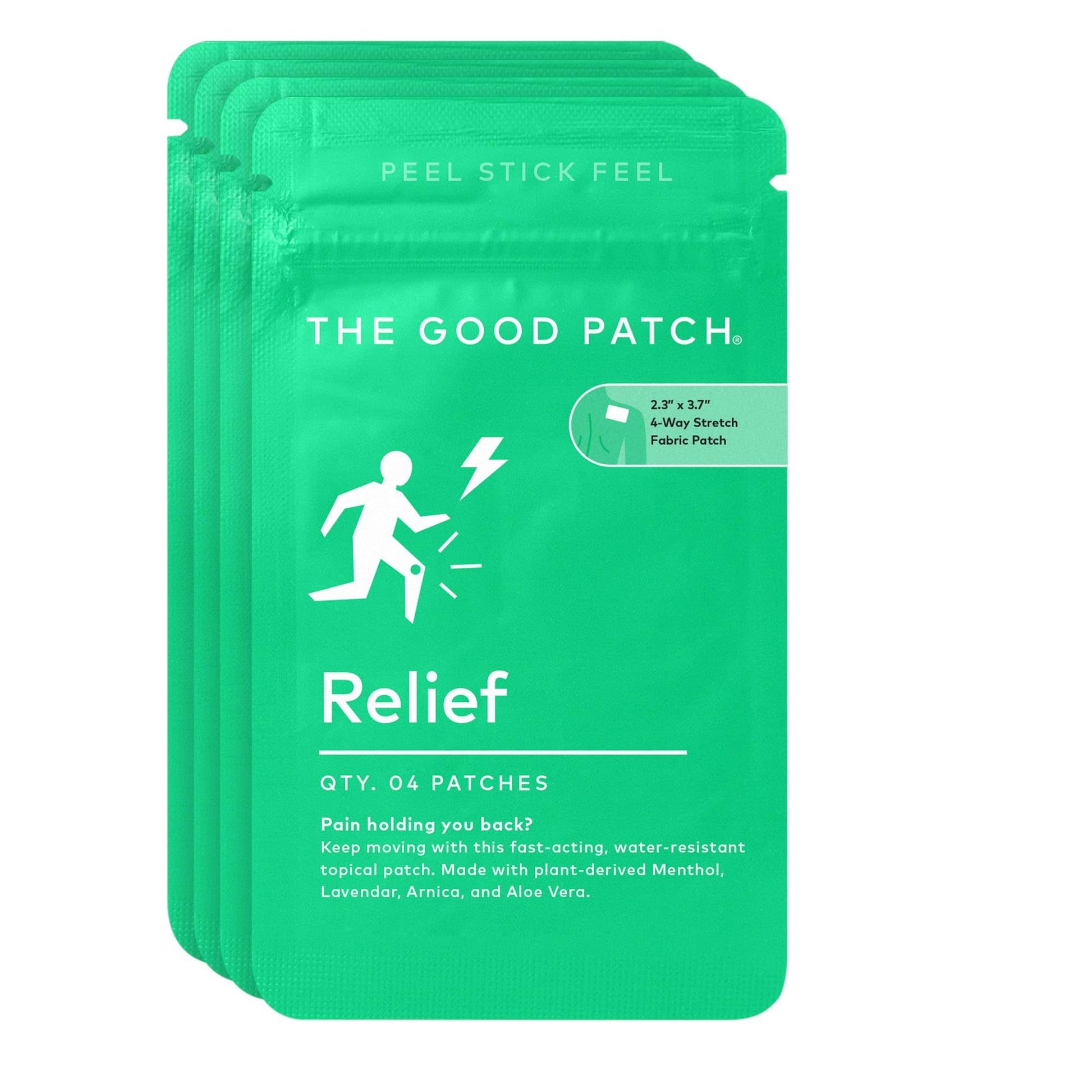 The Good Patch Muscle Pain Relief Patches, Natural Patch with Menthol, Lavender, Arnica and Aloe Vera, Sustained Release, Plant Powered Wearable Wellness, For Back, Neck, Arms, Legs (16 Total Patches) The Good Patch Au supplements