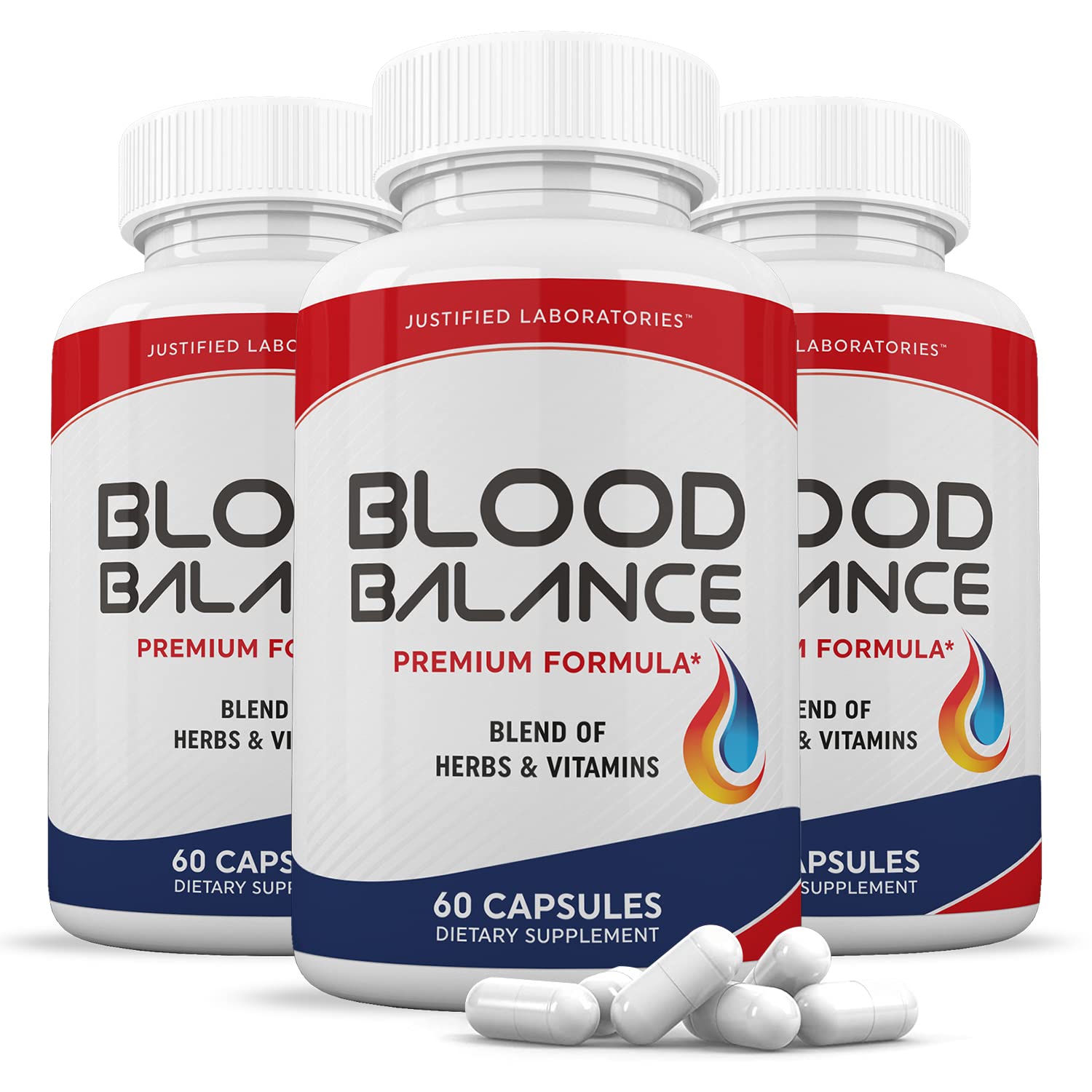 (3 Pack) Blood Balance Advanced Formula 620MG Supplement Pills 180 Capsules Justified Laboratories Au supplements