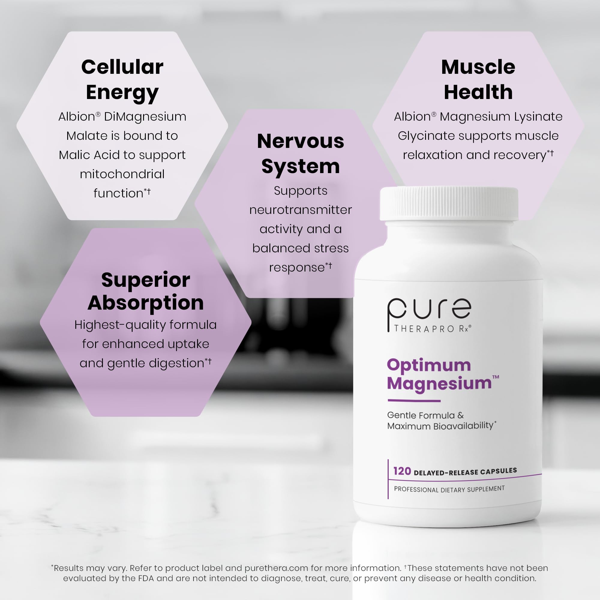 Pure TheraPro Rx Optimum Magnesium Lysinate Glycinate & Di-Magnesium Malate, Made in USA | 2 Month Supply | Chelated for Maximum Absorption, Supports Bone Health & Energy, Non-GMO Pure Therapro Rx Au supplements