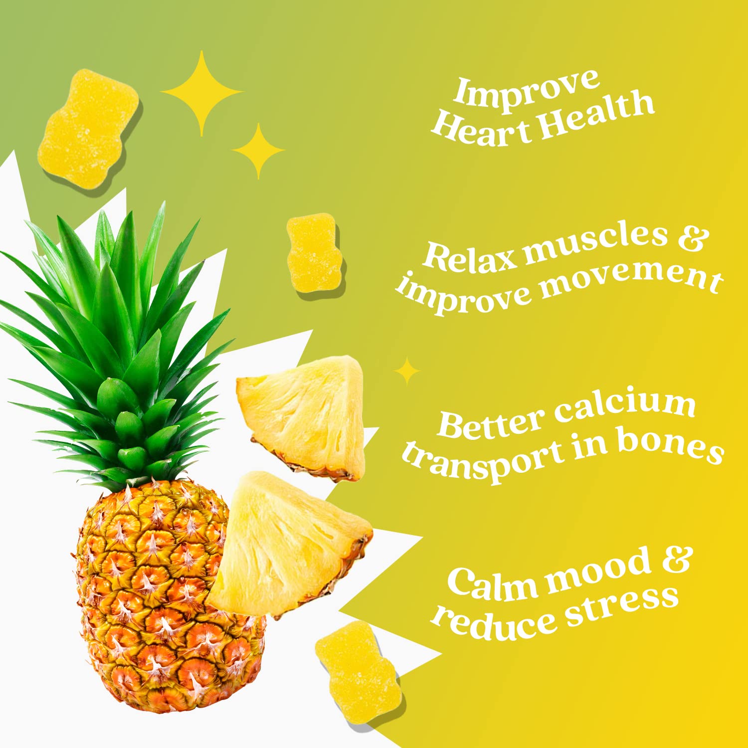 BeLive Magnesium Gummies 200mg - 60 Ct | Magnesium Glycinate Supplements for Relaxation, Stress Relief, and Sleep for Adults & Kids - Tasty and Tangy Pineapple Flavor BeLive Au supplements