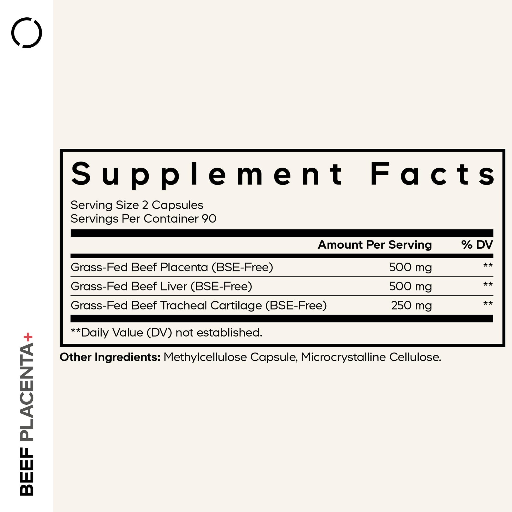 Codeage Grass-Fed Beef Placenta Supplement - Bovine Placenta – Pasture-Raised, Grass-Finished, Undefated, Desiccated - Non-GMO - 180 Capsule Codeage Au supplements