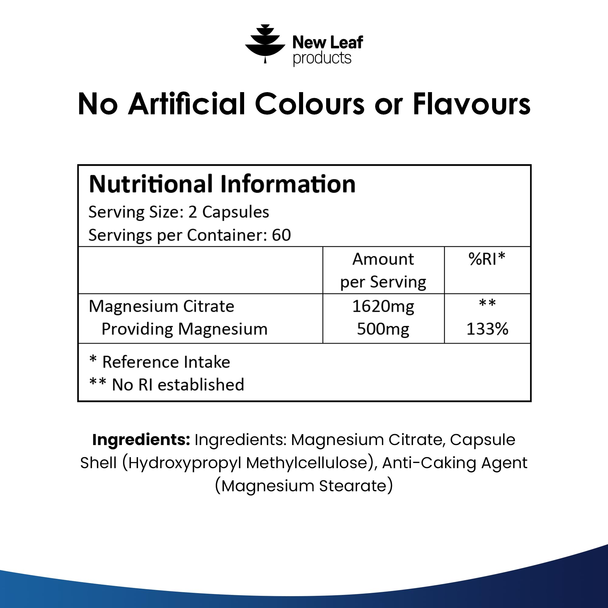 Magnesium Supplements 1620mg - Super Strength - Magnesium Citrate Capsules NEW LEAF PRODUCTS Au supplements