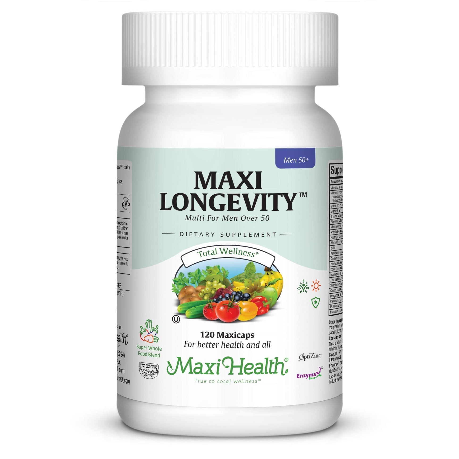 Mens Multivitamin 50 Plus – Daily Multivitamin for Men Over 50 with Vitamin B12, A, D, C, Zinc, Magnesium & More – Energy, Immune & Heart Support Mens Multi Vitamins - Non-GMO – 120 Capsules Maxi Health Au supplements