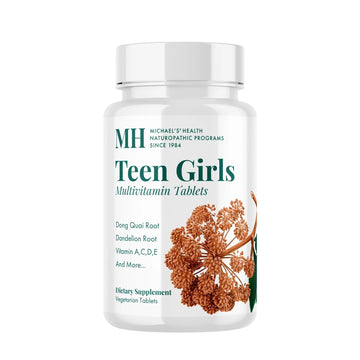 Michael's Health Naturopathic Programs Teen Girls Multivitamin - 60 Vegetarian Tablets - with B Complex Vitamins & Female Herbal Blend MICHAEL'S Au supplements