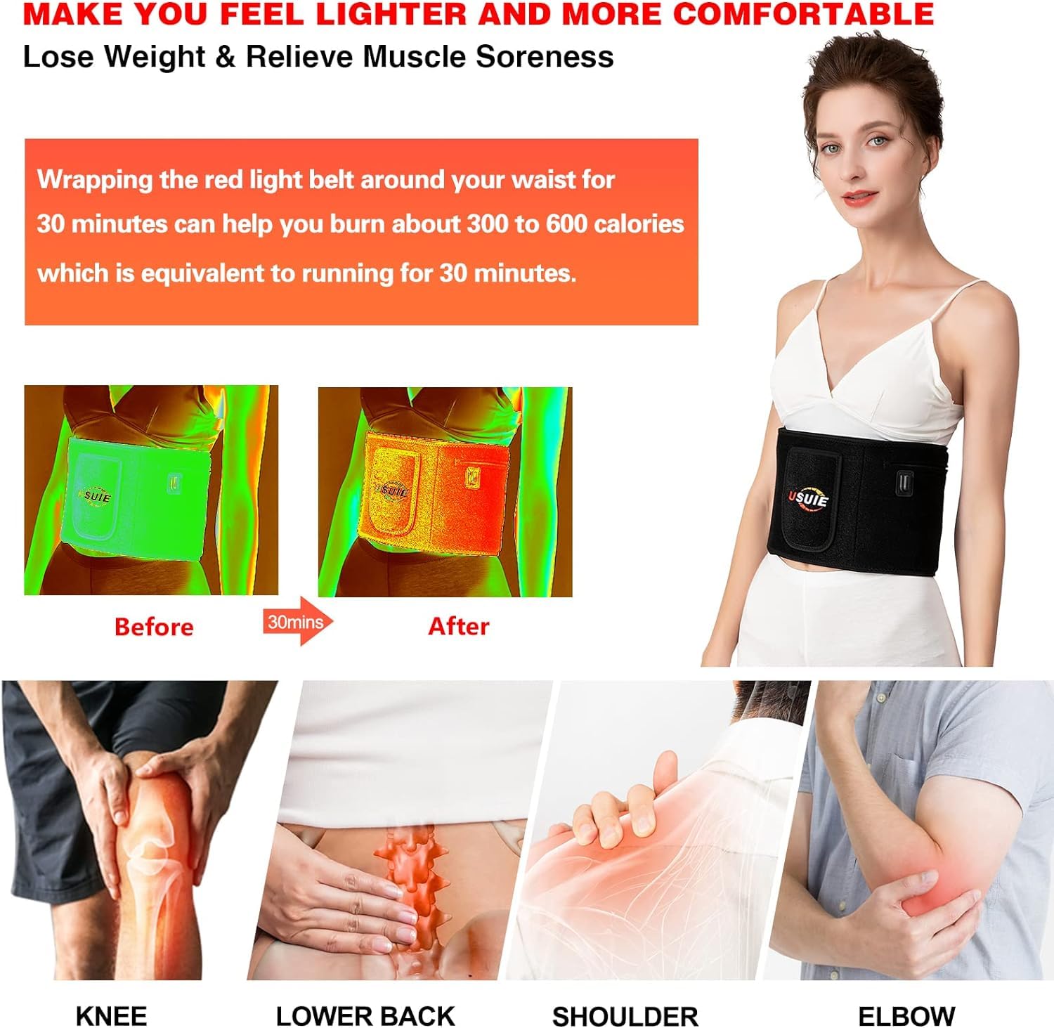 USUIE Red Light Therapy Belt, Infrared Light Therapy Wrap Red Light Therapy Device USUIE Au supplements