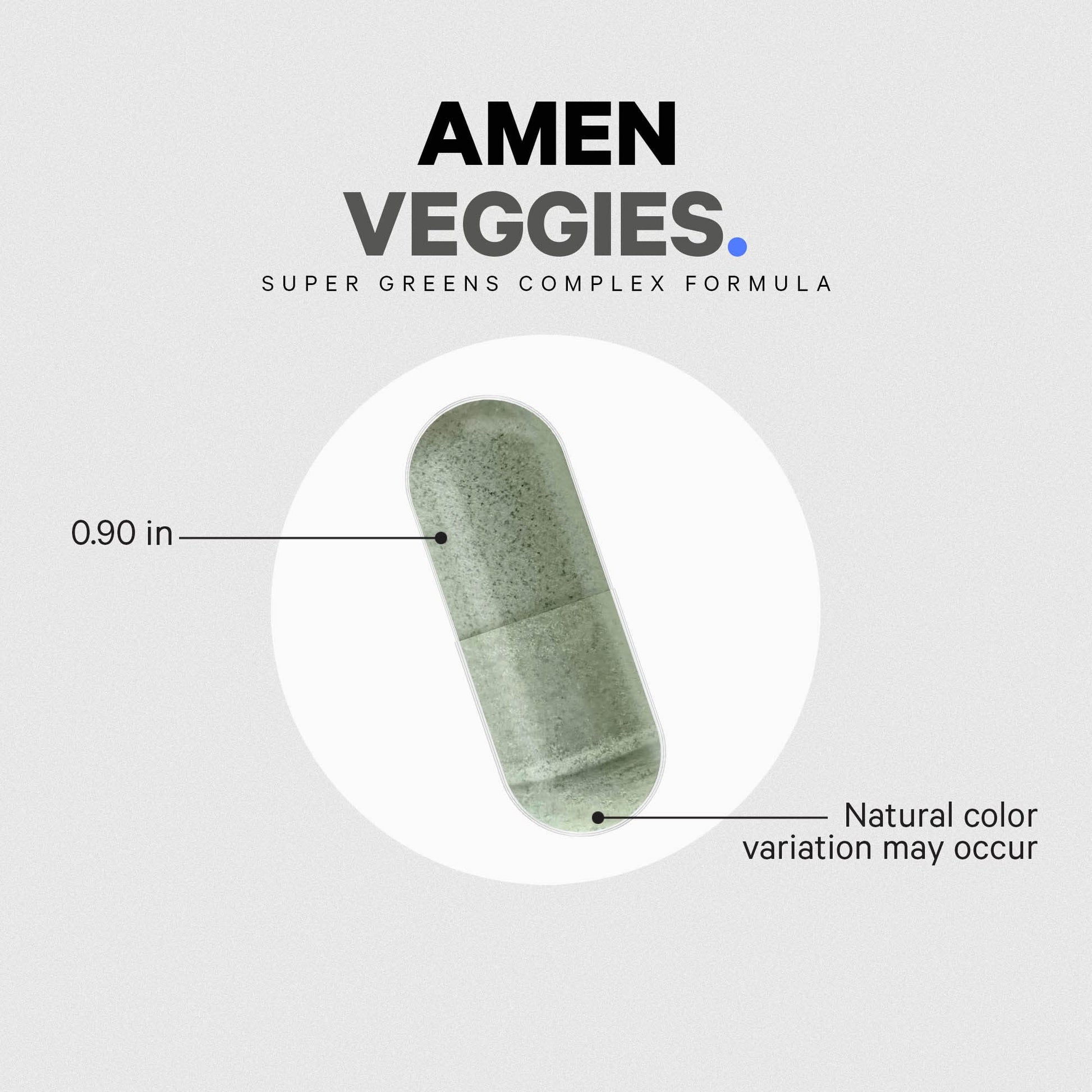 Amen Veggies, Daily Veggies Vitamins Supplement, Vegetables Vegan Blend & Whole-Food Raw Greens Multivitamin Capsules, Mushroom Complex, Superfood, Minerals, Green Vegetable Nutrients, Non-GMO, 90 ct Amen Au supplements