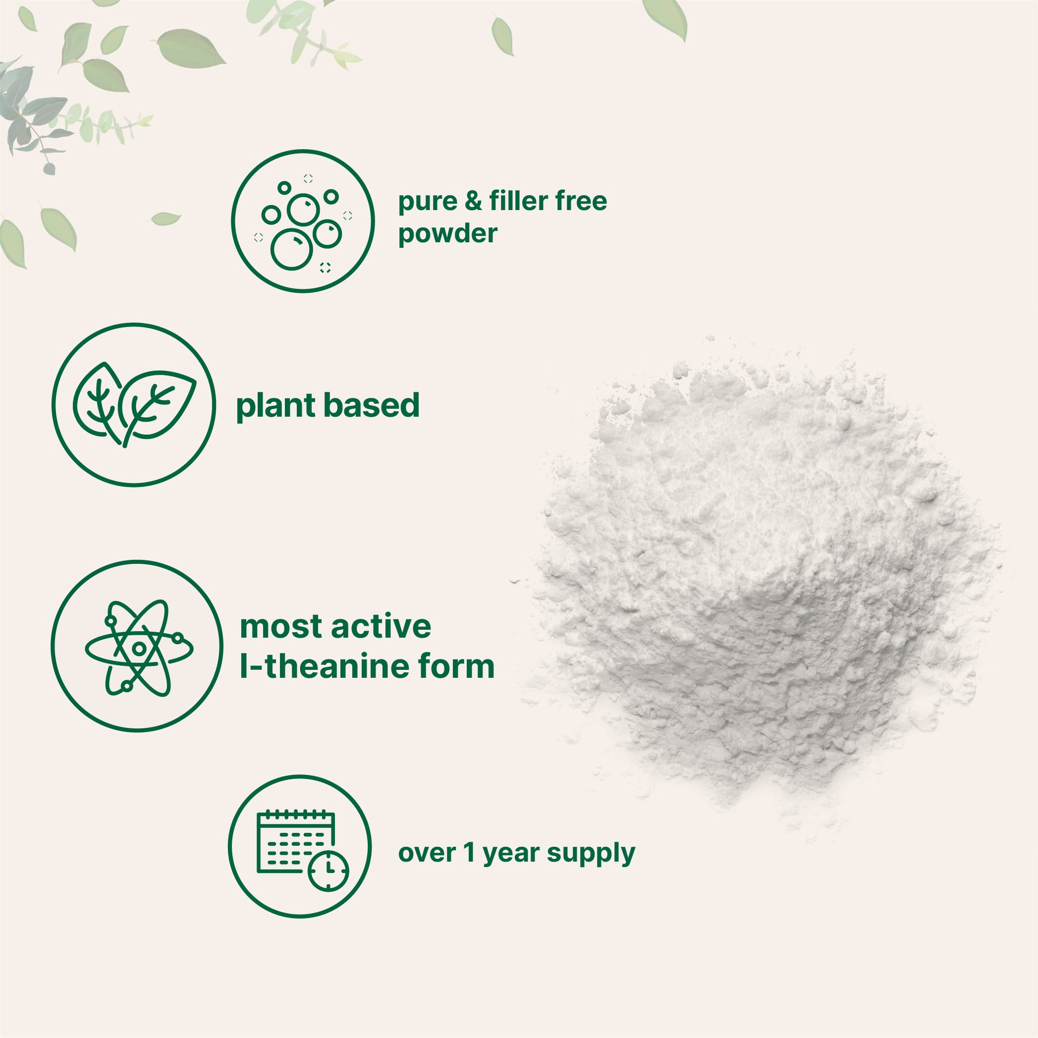 Pure L-Theanine Powder, 100 Grams (1 Year Supply), Filler Free, No GMOs and Vegan Micro Ingredients Au supplements