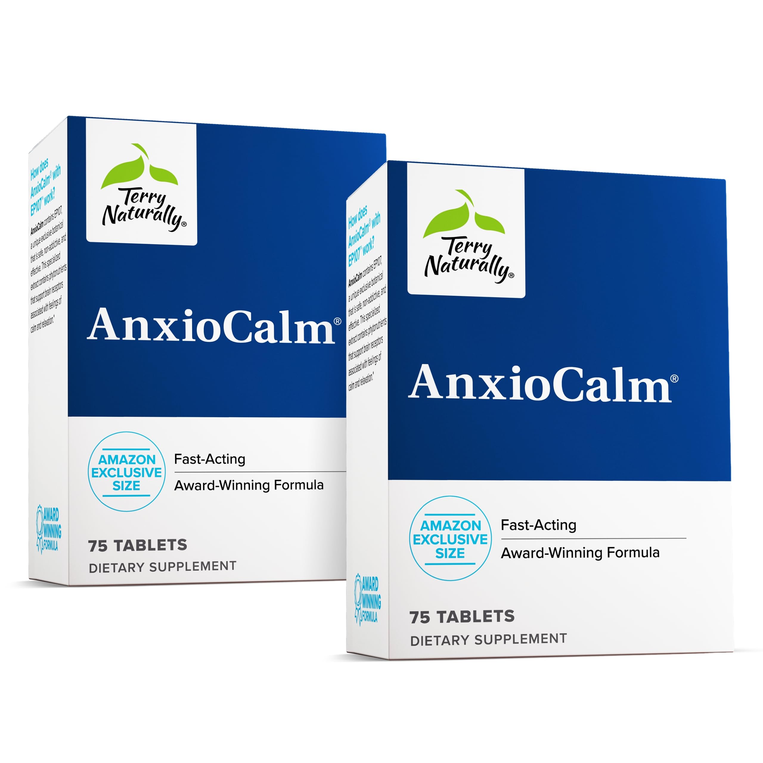 Terry Naturally AnxioCalm - Calming Support Supplement - Supports Against Occasional Tension & Aids Calm Feelings with Narrow-Leaved Coneflower - Non-Drowsy Supplement - 75 Tablets Terry Naturally Au supplements