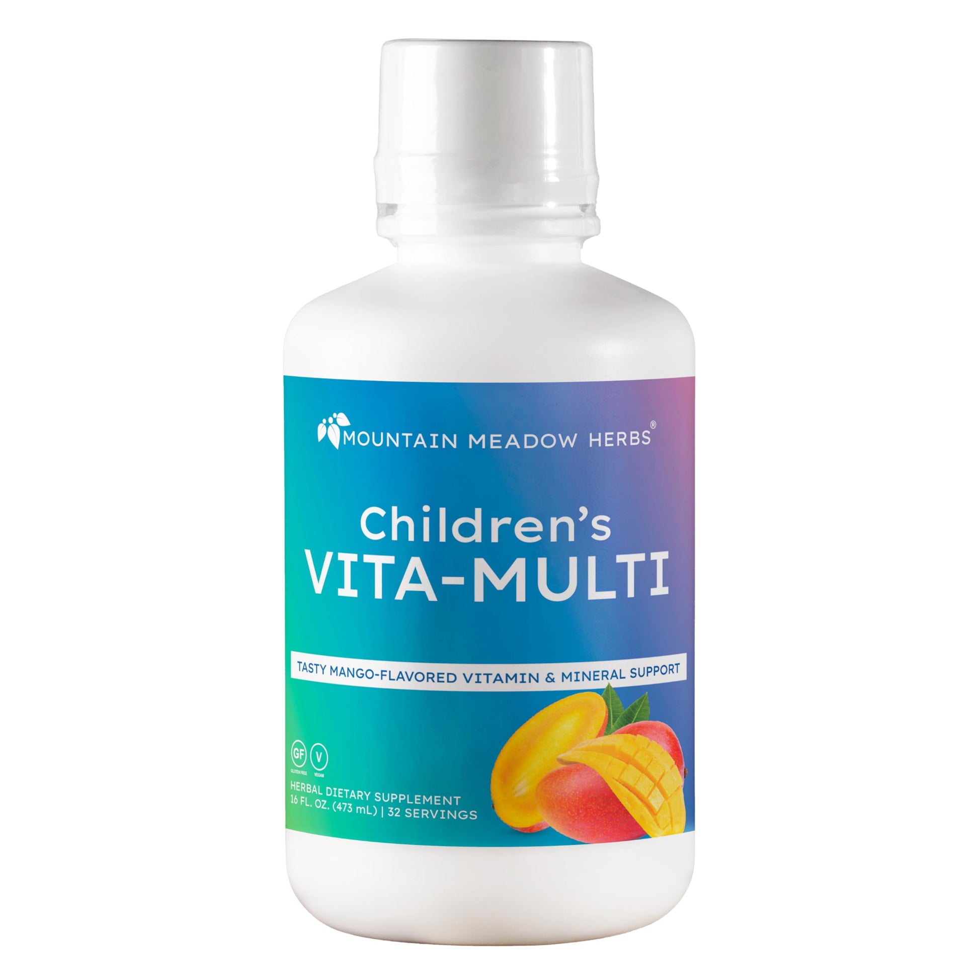 Mountain Meadow Herbs Children's Vita-Multi: Blended Vitamin & Mineral Supplement - Fast Absorbing Liquid Kids Vitamins with Fruits, Greens, and Eye-Protecting Lutein (16 oz.) Mountain Meadow Herbs Au supplements