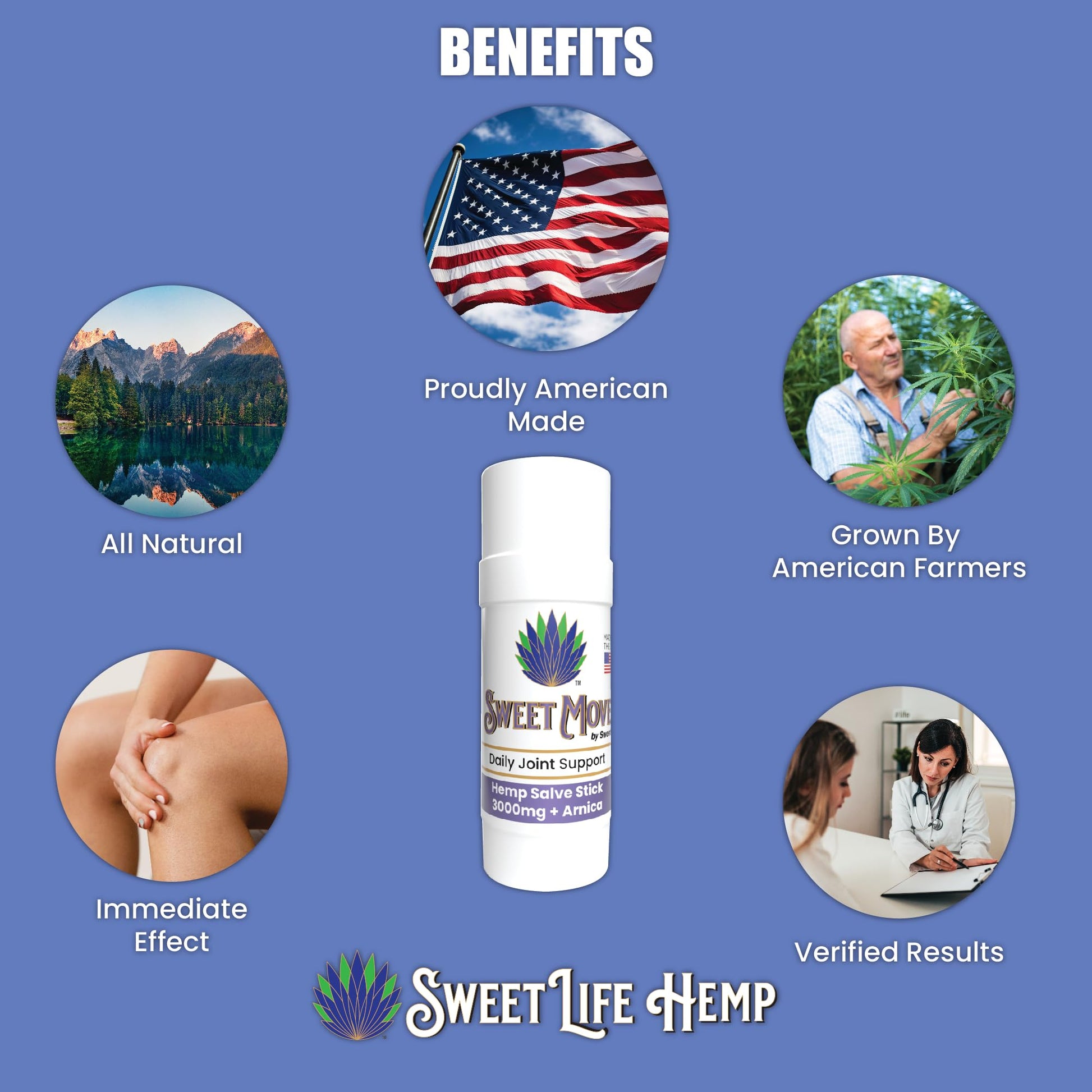 Sweet Life | Hemp Salve Stick | 3000mg | Organic Botanical Balm | Twist-Up Applicator | Small Business | Muscle & Joint Comfort Sweet Life Au supplements