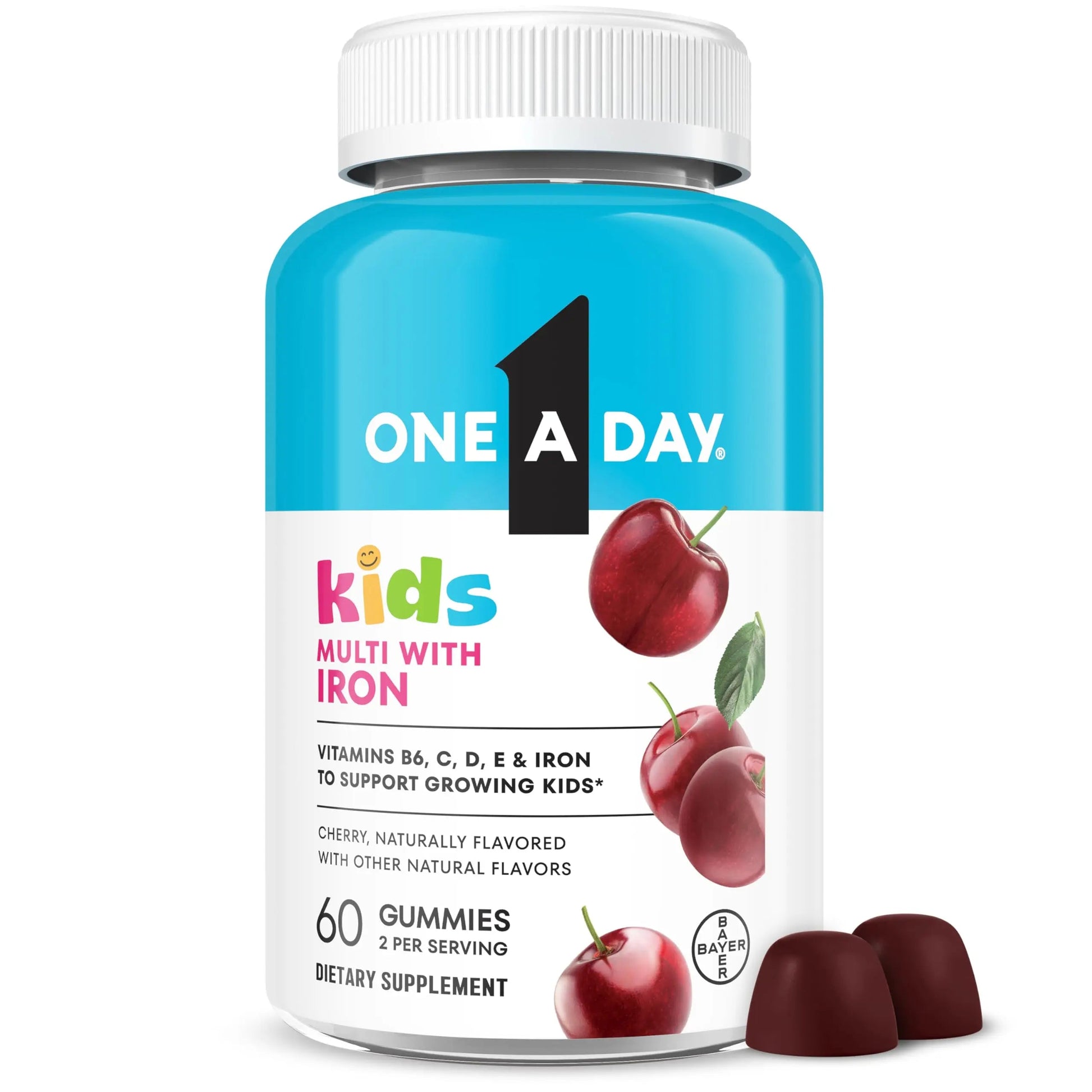 One A Day Kids Multivitamin with Iron Gummy, Vitamin D, Vitamin C, E, Zinc for Immune Support, Gummy Vitamins ONE A DAY Au supplements