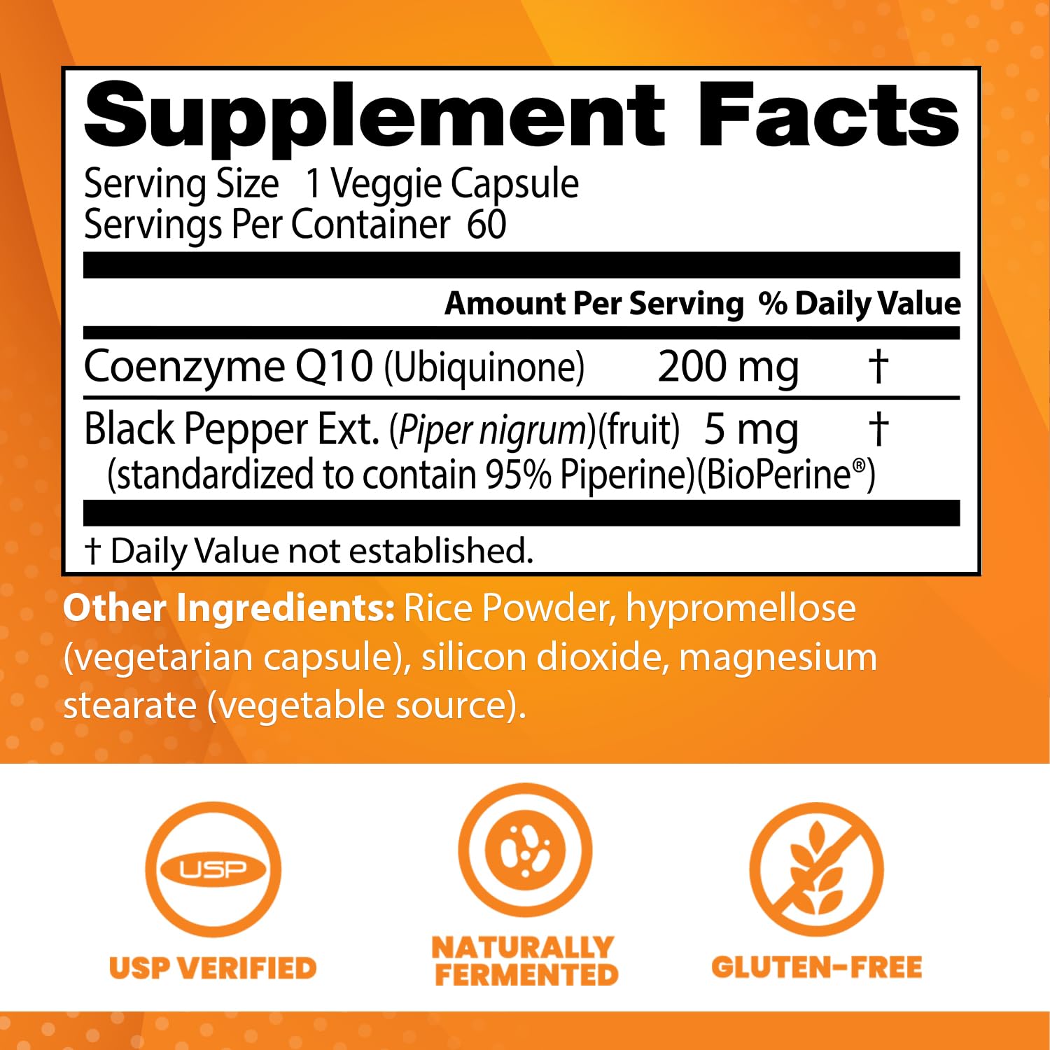 Doctor's Best High Absorption CoQ10 with BioPerine Gluten Free Naturally Fermented Doctor's BESTUS supplements