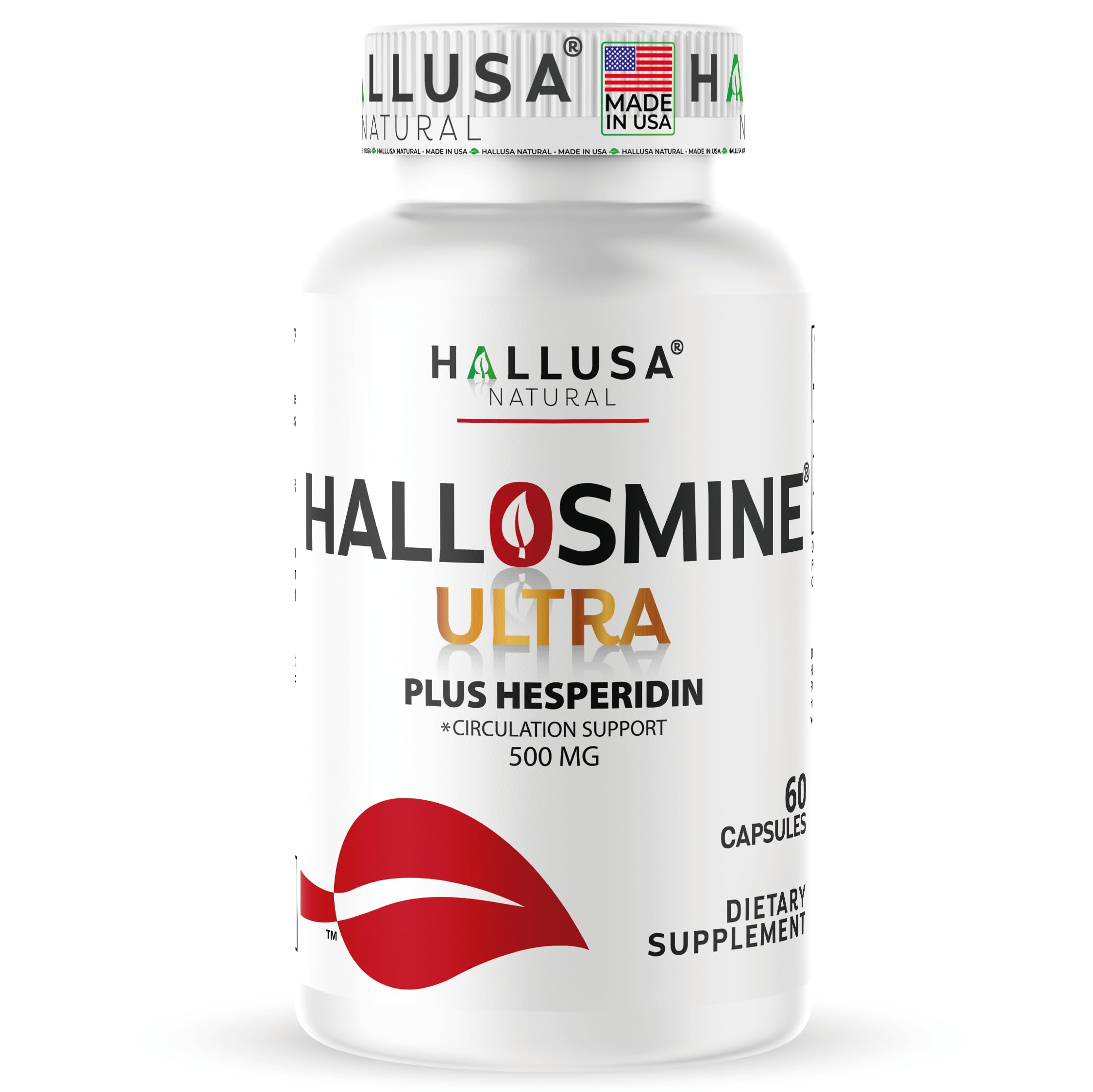 Hallusa Natural Hallosmine Ultra Diosmin 500mg & Hesperidin 150mg – Heavy Legs, Swelling & Vein - Blood Circulation Supplements, 60 Caps Hallusa Natural Au supplements
