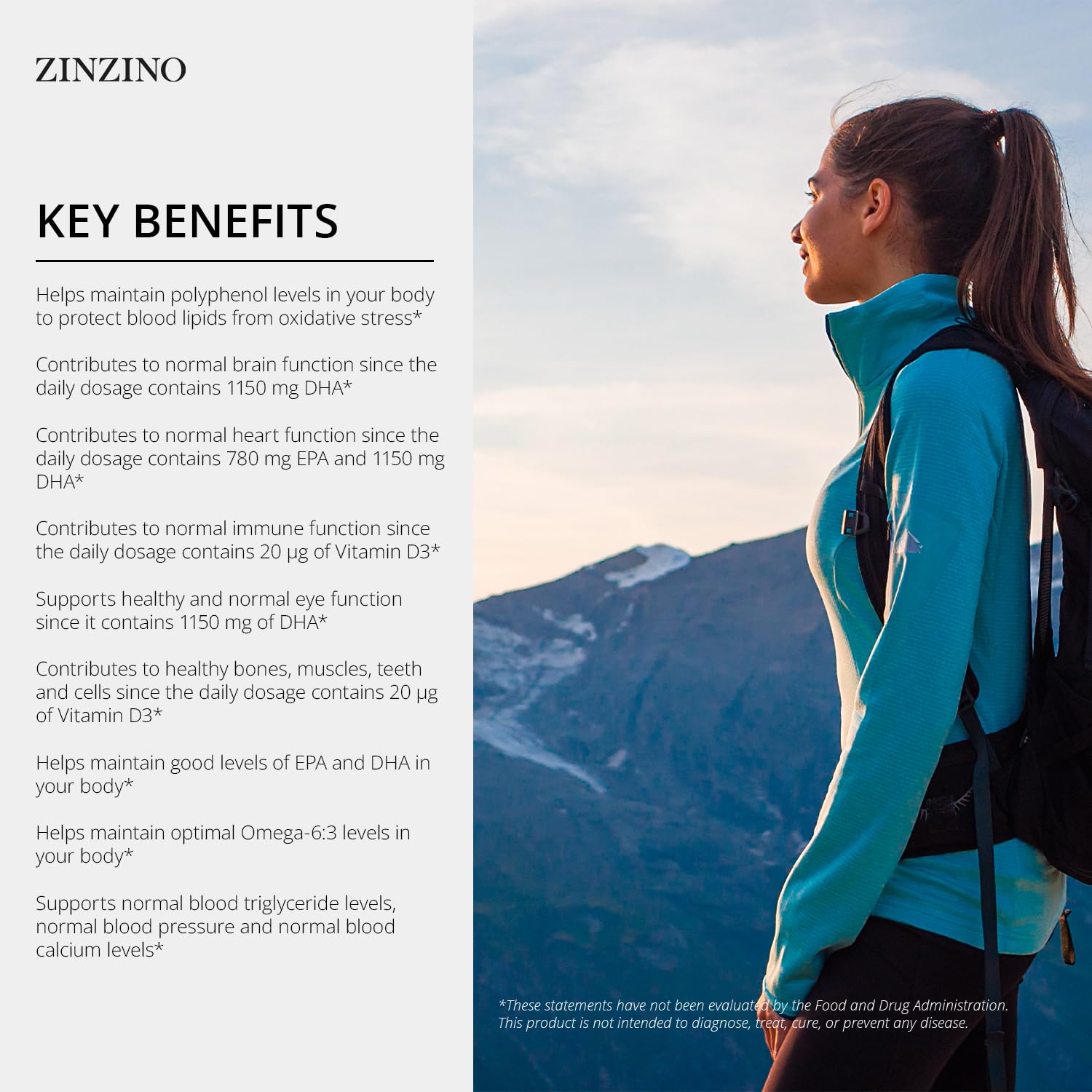 Zinzino - BalanceOil+ Vegan Lemon, Synergistic Blend with Marine Micro-Algae, Olive Oil, Ahiflower Seed Oil, Vegan Vitamin D3-300 ml ZINZINO Au supplements