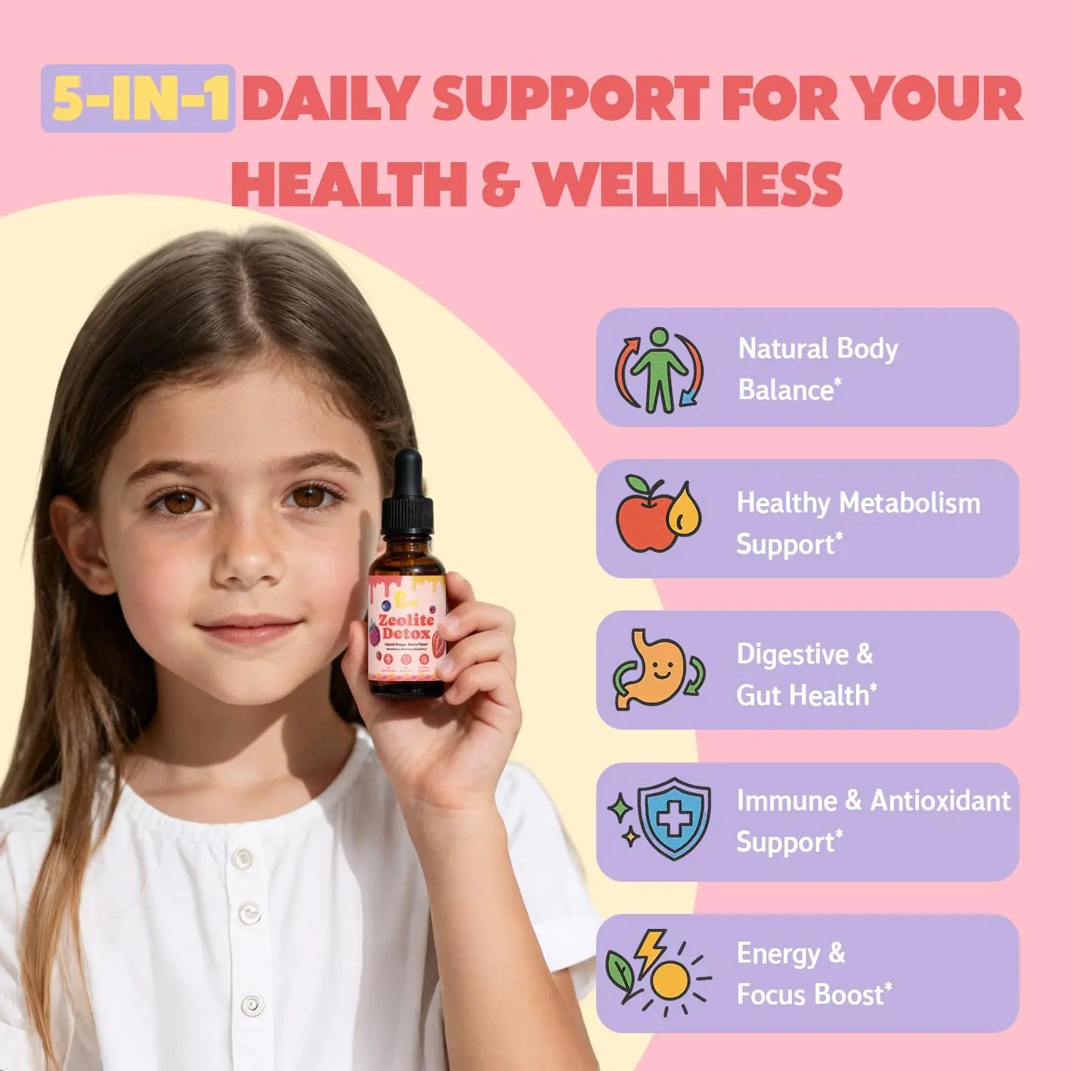 Zeolite Detox Drops for Kids & Kidney Cleanse Drops for Adults - Liquid Supplement Duo with Vitamins C B12 D3, Cranberry, Chanca Piedra, Milk Thistle & Herbal Blend - Mixed Berry & Cranberry Flavor, 6 Pavintrix Au supplements