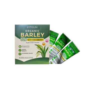 FIT Gum Organic Barley 50X Glutathione & Collagen Super Green Powder - 3g x 15 Sachets UKWellnessHub Au supplements