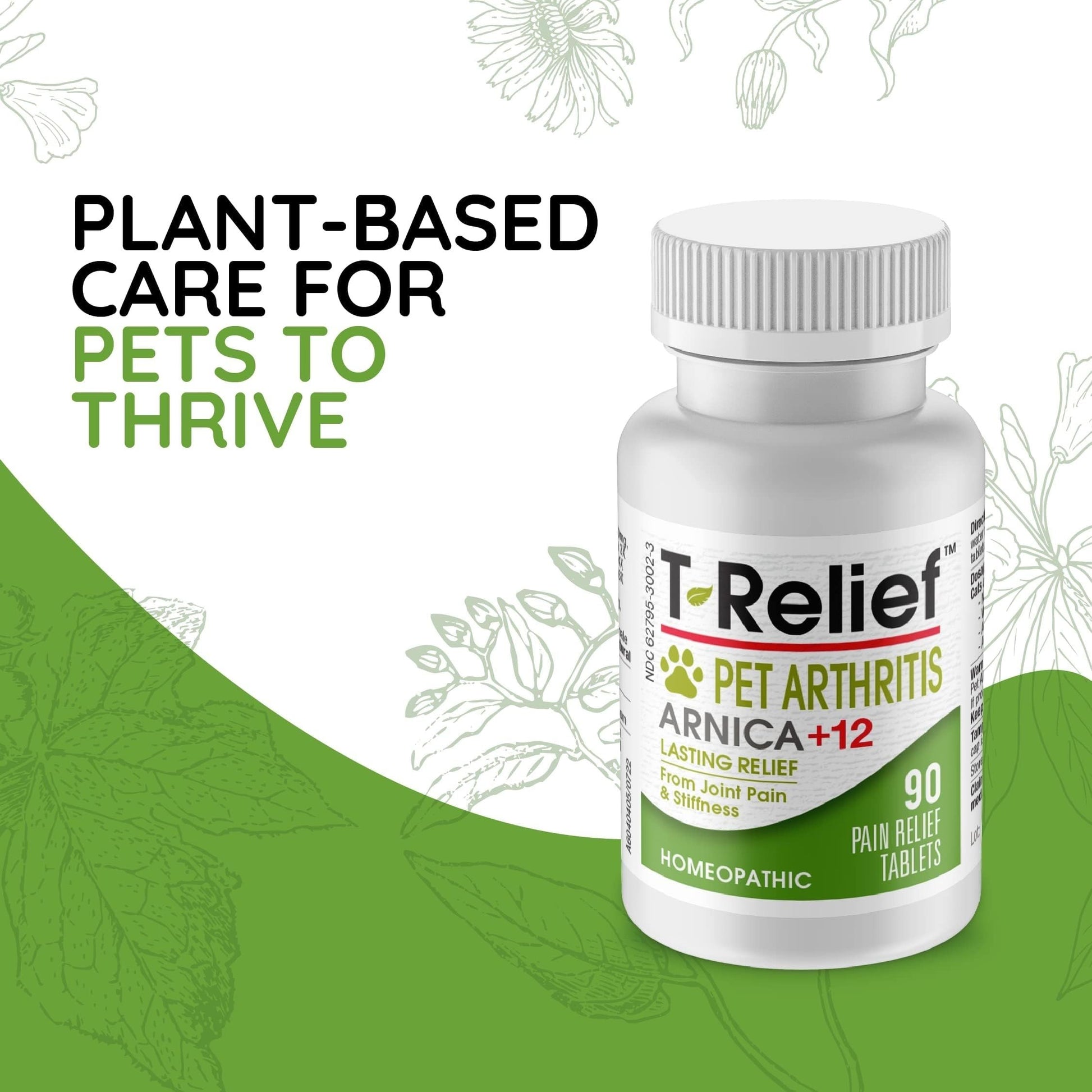 MediNatura Plant-Powered Pet Pain Relief Bundle T-Relief Pet Pain Tablets (90) + T-Relief Pet Arthritis (90) 12 Plant-Based Homeopathic Pain Relievers with Arnica - Support for Muscles, Joints + HIPS MediNatura Au supplements