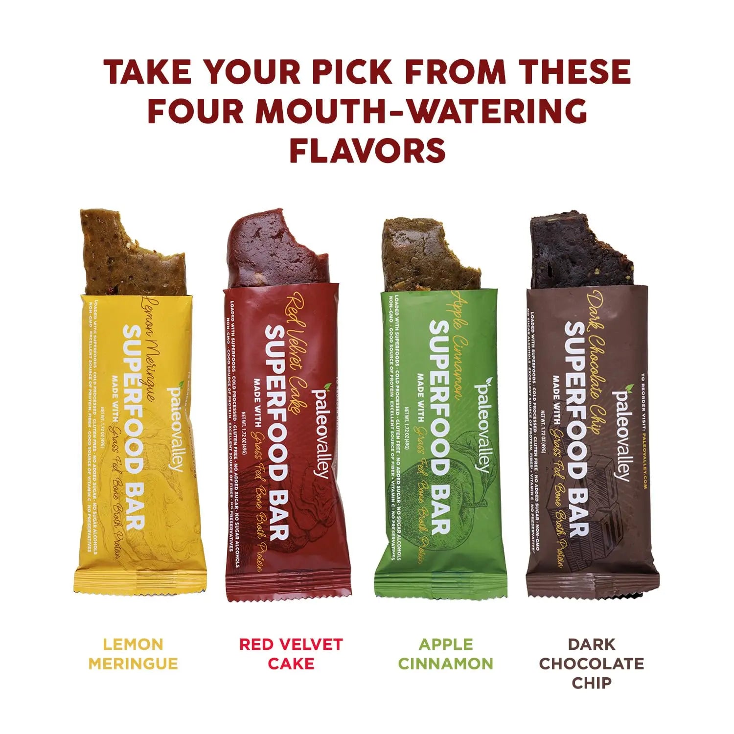 Paleovalley Superfood Bars – Red Velvet– 10 Pack – 9g Protein per Bar – Gluten-Free, Grain-Free, Paleo, Non-GMO – On-the-Go Snack Paleovalley Au supplements