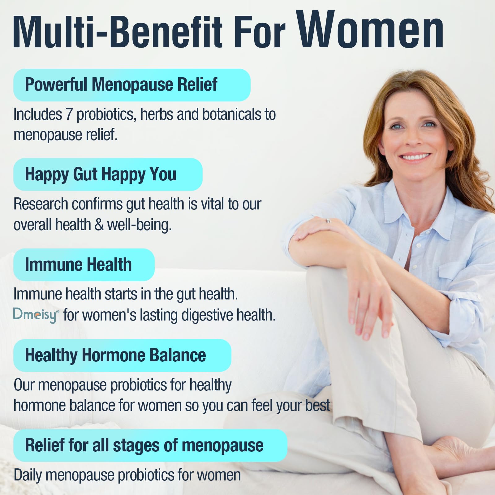 Dmeisy 120 Billion CFU Probiotic - Menopause Support Probiotics for Women, Natural Menopause Dmeisy Au supplements