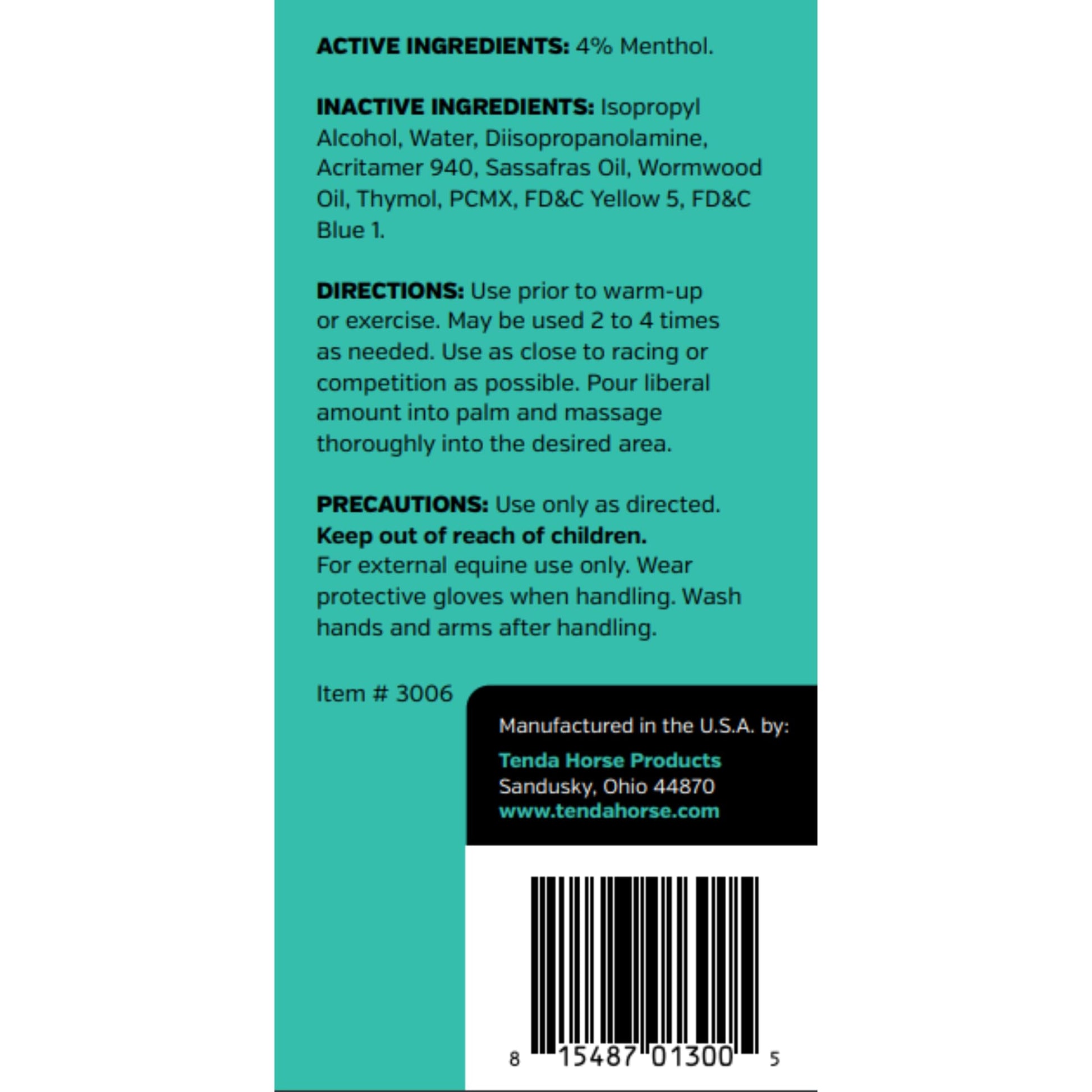 Tenda Liniment Gel - Designed to Provide Temporary Soothing, Relief for Sore and Stiff Muscles Tenda Horse Products Au supplements
