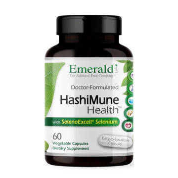 Emerald Labs HashiMune Health - Vegan Thyroid & Immune Support Supplement - Includes SelenoExcell Selenium & Myo-Inositol - 60 Vegetable Capsules (30-Day Supply) EMERALD LABS Au supplements