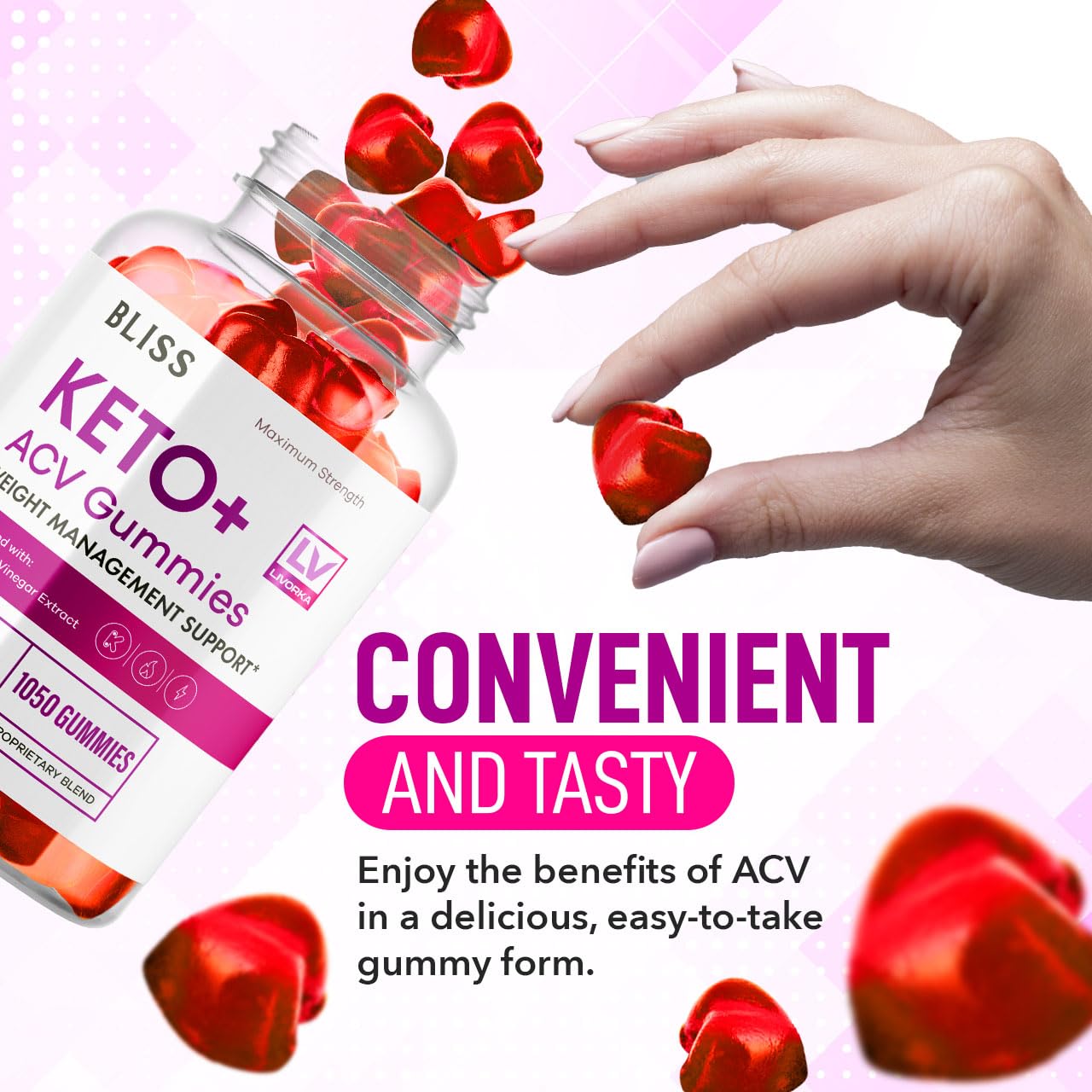5 Pack - Bliss Keto ACV Gummies Advanced Weight Loss, Bliss ACV Active Gummies LIVORKA Au supplements