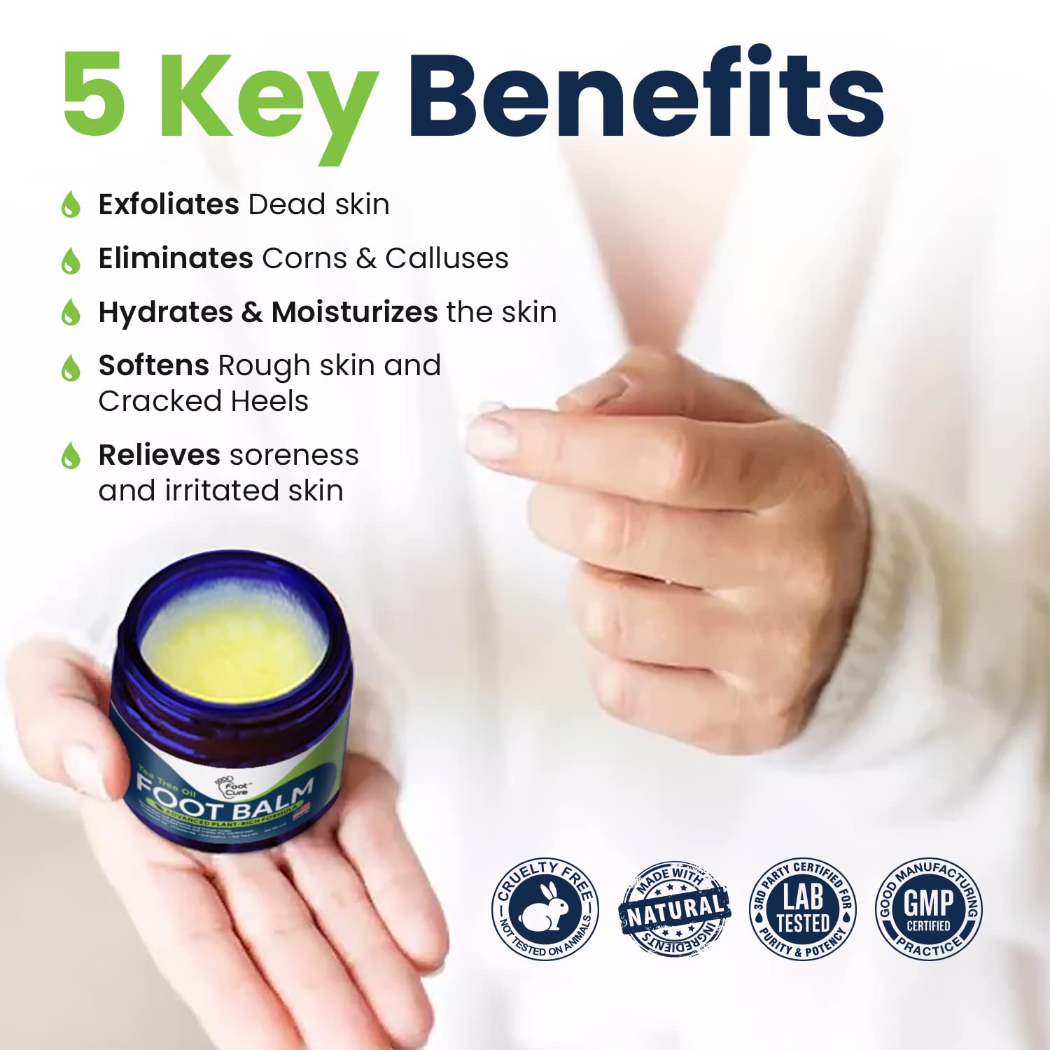Tea Tree Oil Foot Balm/ Moisturizer For Dry Cracked Feet - Instantly Hydrates & Soothes FOOT CURE Au supplements
