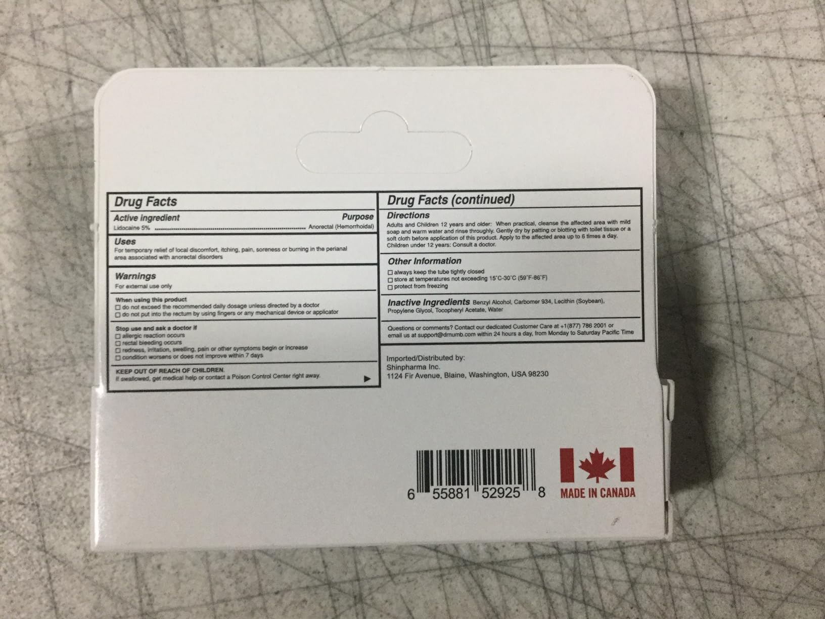 Dr. Numb 5% Lidocaine Numbing Cream, Nonprescription Maximum Strength Topical Anesthetic Cream - Temporary Relief of Pain, Itch, Discomfort for Hemorrhoid and Anorectal Uses - 10g Pack of 1 Dr. Numb Au supplements