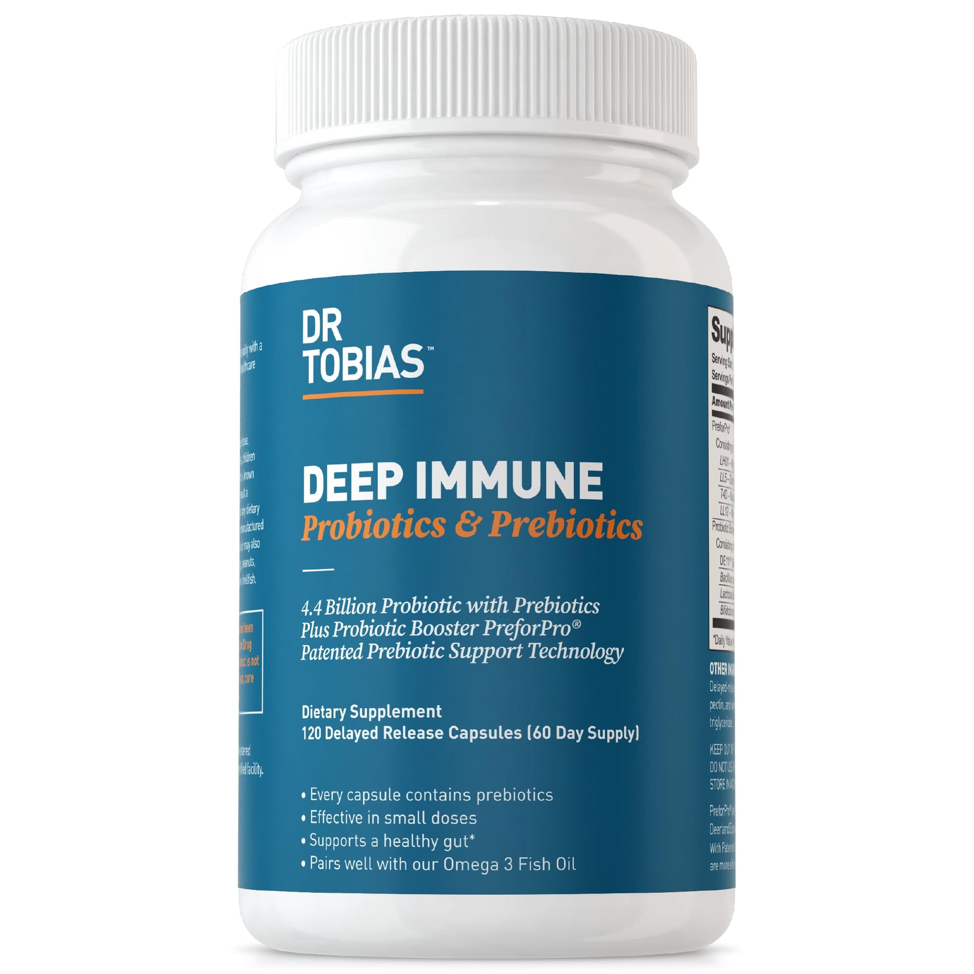 Dr. Tobias Deep Immune Probiotics & Prebiotics, 4.4 Billion CFU Probiotics for Women Dr. Tobias Au supplements