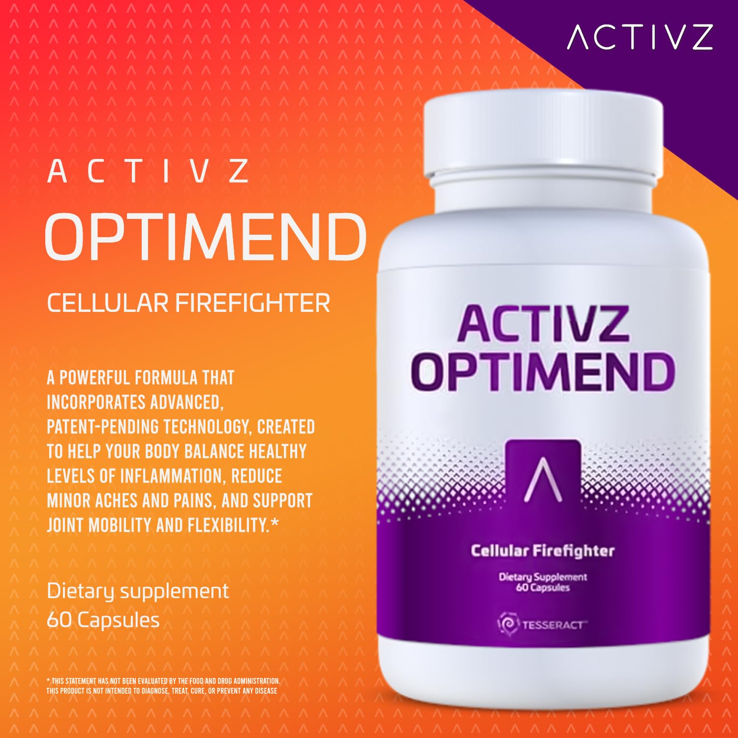 ACTIVZ Optimend - Advanced Joint Mobility and Comfort Support with Enhanced Bioavailability Using CyLoc Dextrin and DexKey Technology - 60 Capsules ACTIVZ Au supplements