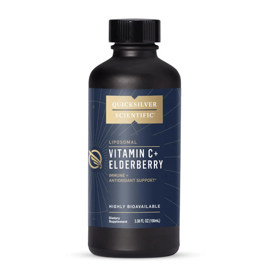 Quicksilver Scientific Liposomal Vitamin C + Elderberry - 1000mg with Superior Absorption Technology & Tocotrienols - Antioxidant & Immune Support Tonic (100ml), 1 Item Quicksilver ScientificAU supplements