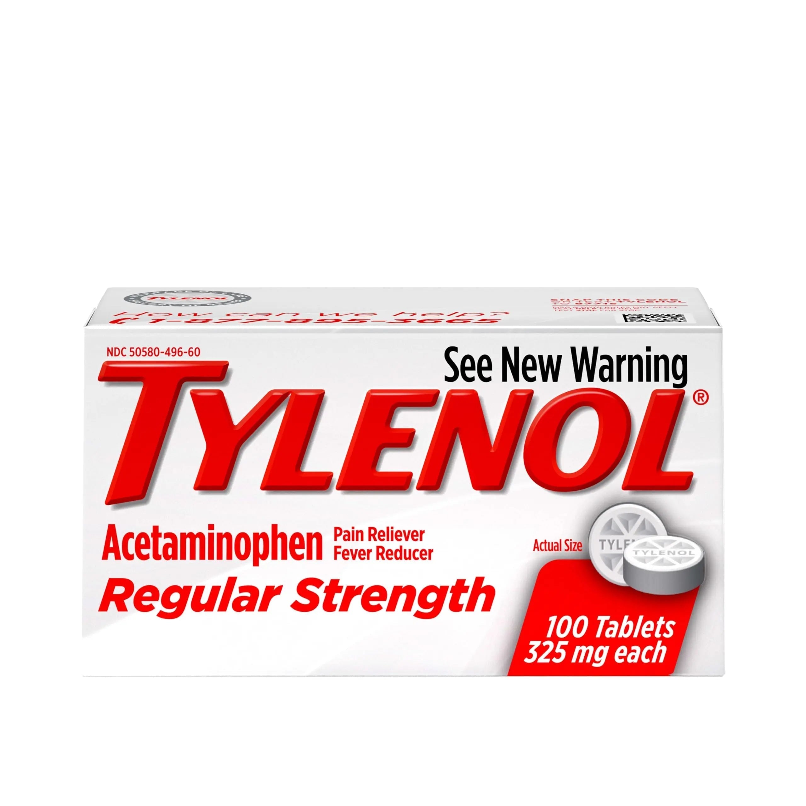Tylenol Regular Strength Tablets with 325 mg of Acetaminophen, Fever Reducer & Pain Reliever for Headache, Backache, Muscle Aches, Joint Pain & Menstrual Cramps, 100 ct Tylenol Au supplements