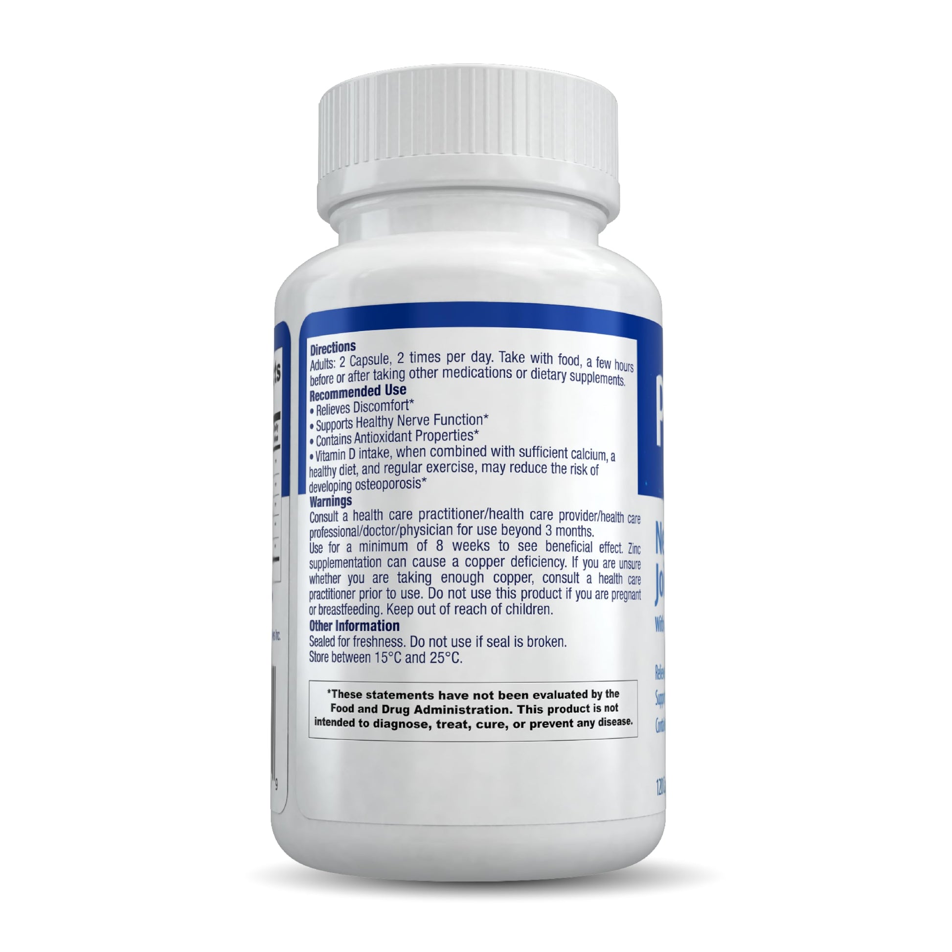 Pamidrol Nerve and Joint Support with Added Calcium 120 Capsules Pamidrol Au supplements