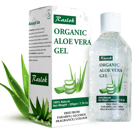 Raslok Aloe Vera Gel | 99% Pure Natural Aloe Gel For Moisturizing Face Skin & Hair Care,Durable Moisturizing Hydrating Soothing, Non-Sticky (7.7 OZ) RaslokUS supplements