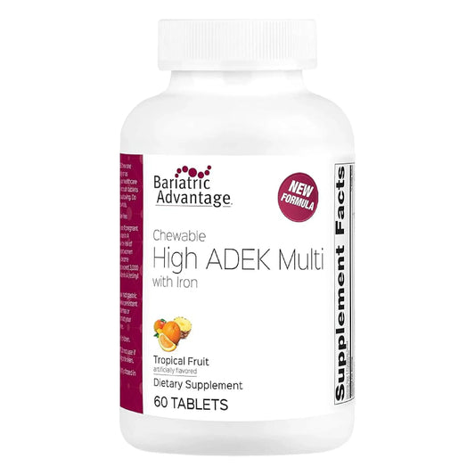 Bariatric Advantage Chewable High ADEK with Iron - for Bariatric Patients - High Potency Vitamin A, D, E & K - Includes B-Vitamins Bariatric AdvantageAU supplements