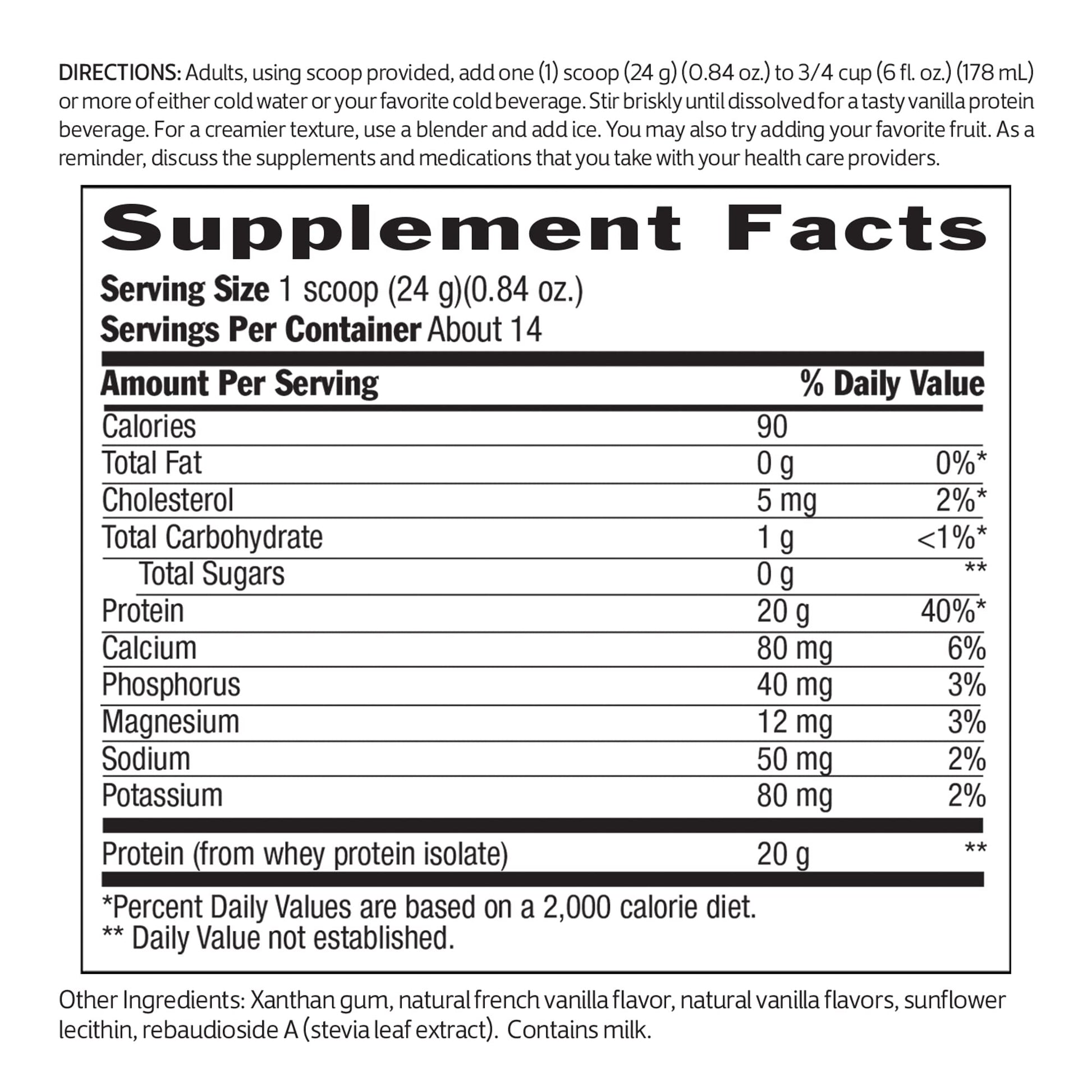 Biochem 100% Whey Sugar-Free Vanilla 20g, 11.8oz, Certified Vegetarian, Certified Gluten Biochem Au supplements
