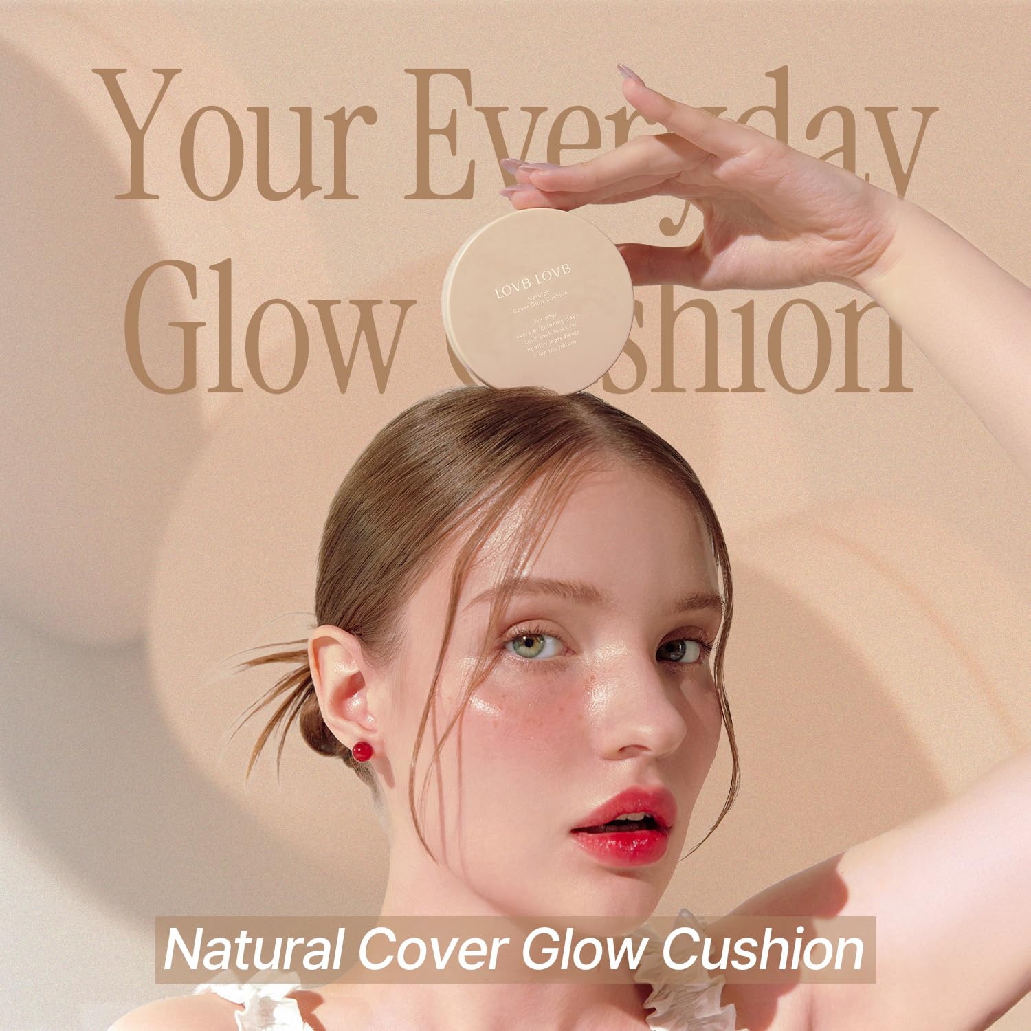 LOVB LOVB Natural Cover Glow Cushion Foundation | Satin Radiant Finish | Korean Foundation Makeup | Long-Lasting Natural Coverage | for All Skin Types 0.42 oz. (23N Natural Beige) LOVB LOVB Au supplements