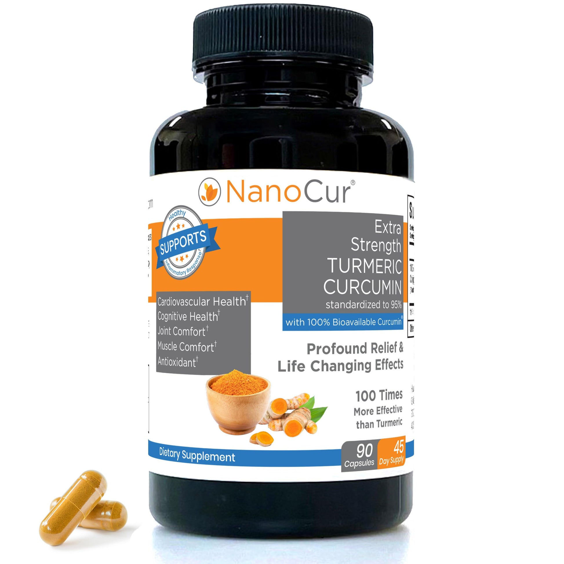 Nanocur Turmeric Curcumin - 100x More Active Than Turmeric, 170% More Active Than Nanocur Au supplements