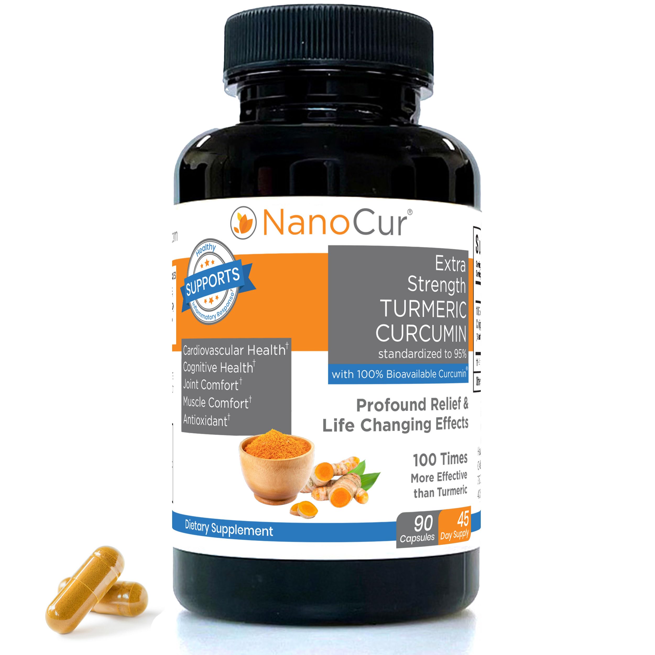 Nanocur Turmeric Curcumin - 100x More Active Than Turmeric, 170% More Active Than Nanocur Au supplements