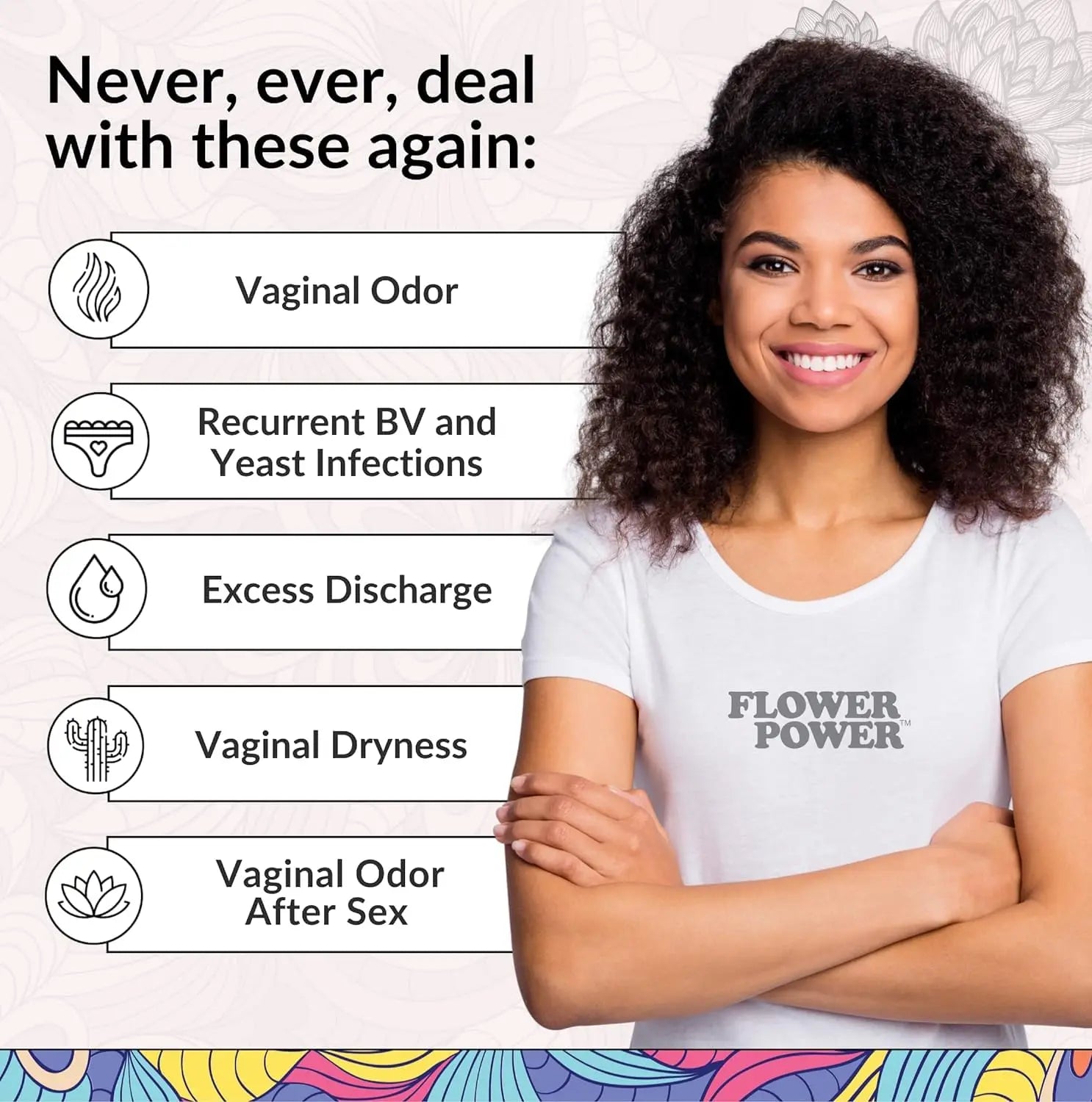 Flower Power Vegan Boric Acid Suppositories - 30 Capsules - 600mg for Vaginal Odor and pH Balance - Made in USA Flower Power Au supplements