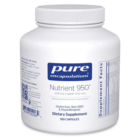 Pure Encapsulations Nutrient 950 Without Copper & Iron | Hypoallergenic Multi-Vitamin/Mineral Formula for Optimal Health | 180 Capsules Pure EncapsulationsAU supplements