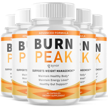 (5 Pack) Burn Peak Capsules, Official Burnpeak Pink Salt Pills with All Natural Ingredients, Advanced Health and Wellness Supplement with Premium Vitamins for Active Lifestyle Support (300 Capsules) Syvor Au supplements