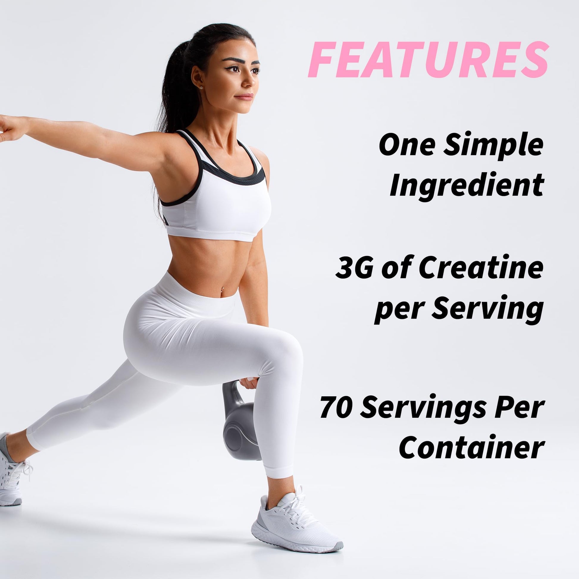 Creatine Supplement for Women's Booty Gains - Unflavored Micronized Creatine Peach Pump Au supplements