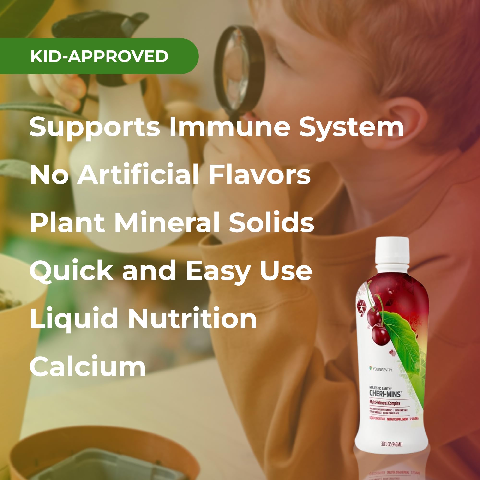 Youngevity Cheri-Mins™ Plant Derived Liquid Minerals - Great Tasting Formula - 77+ Natural Unaltered Trace Minerals - Colloidal Form Humic Shale (32 Fl Oz) Youngevity Au supplements