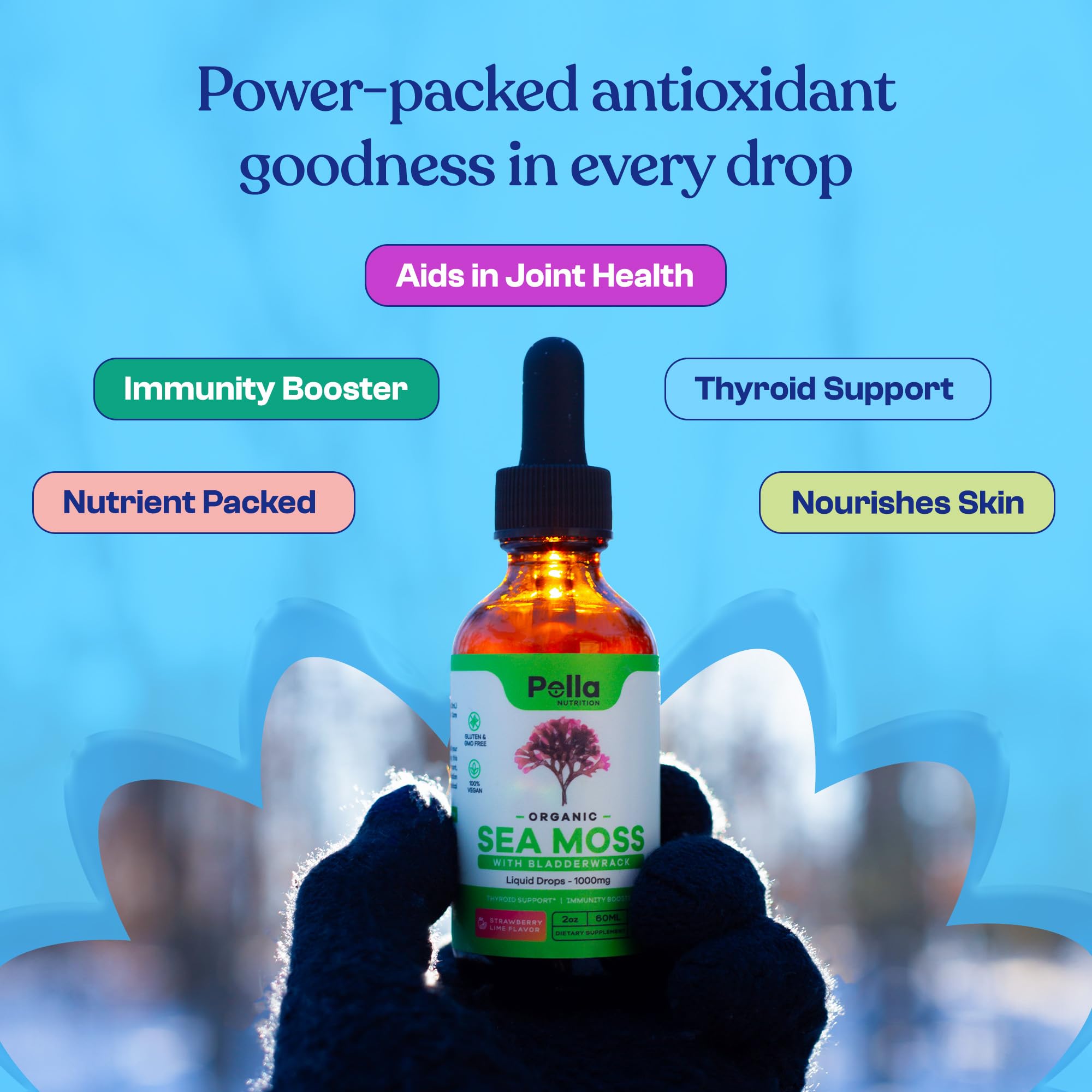 Pella Nutrition Organic Sea Moss Liquid Extract - 1000mg Irish Sea Moss, 4X Stronger Than Pella Nutrition Au supplements